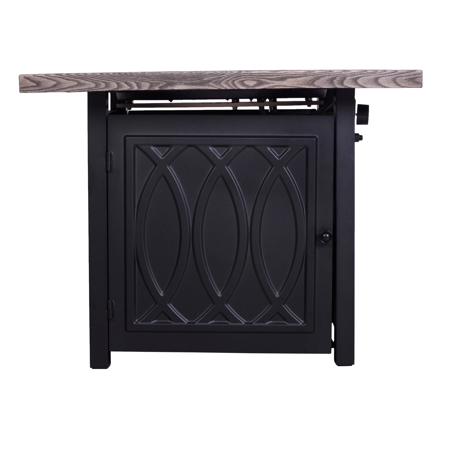 32-inch Faux Woodgrain Propane Outdoor Fire Pit Table