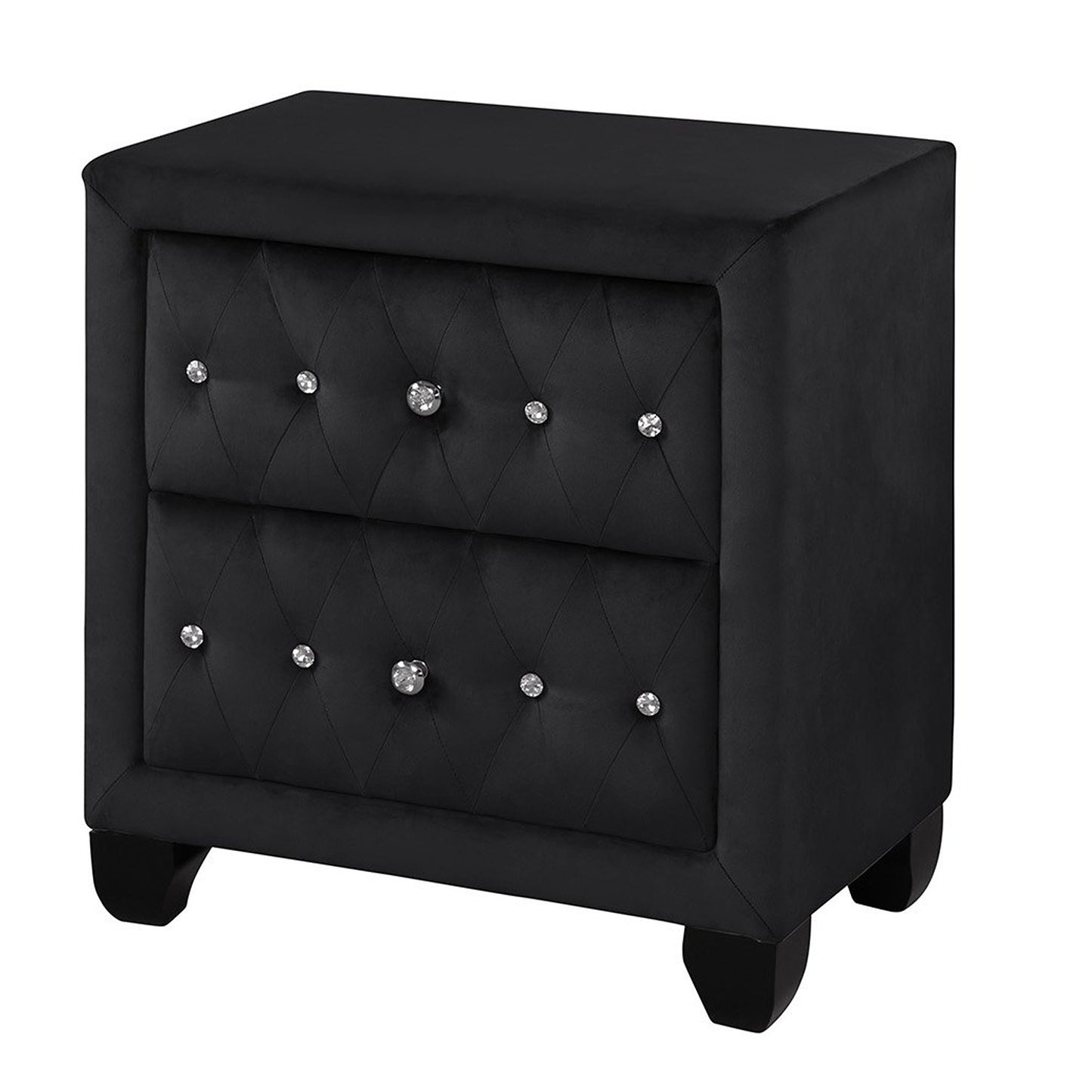 Sophia Night Stand Made With Wood In Black