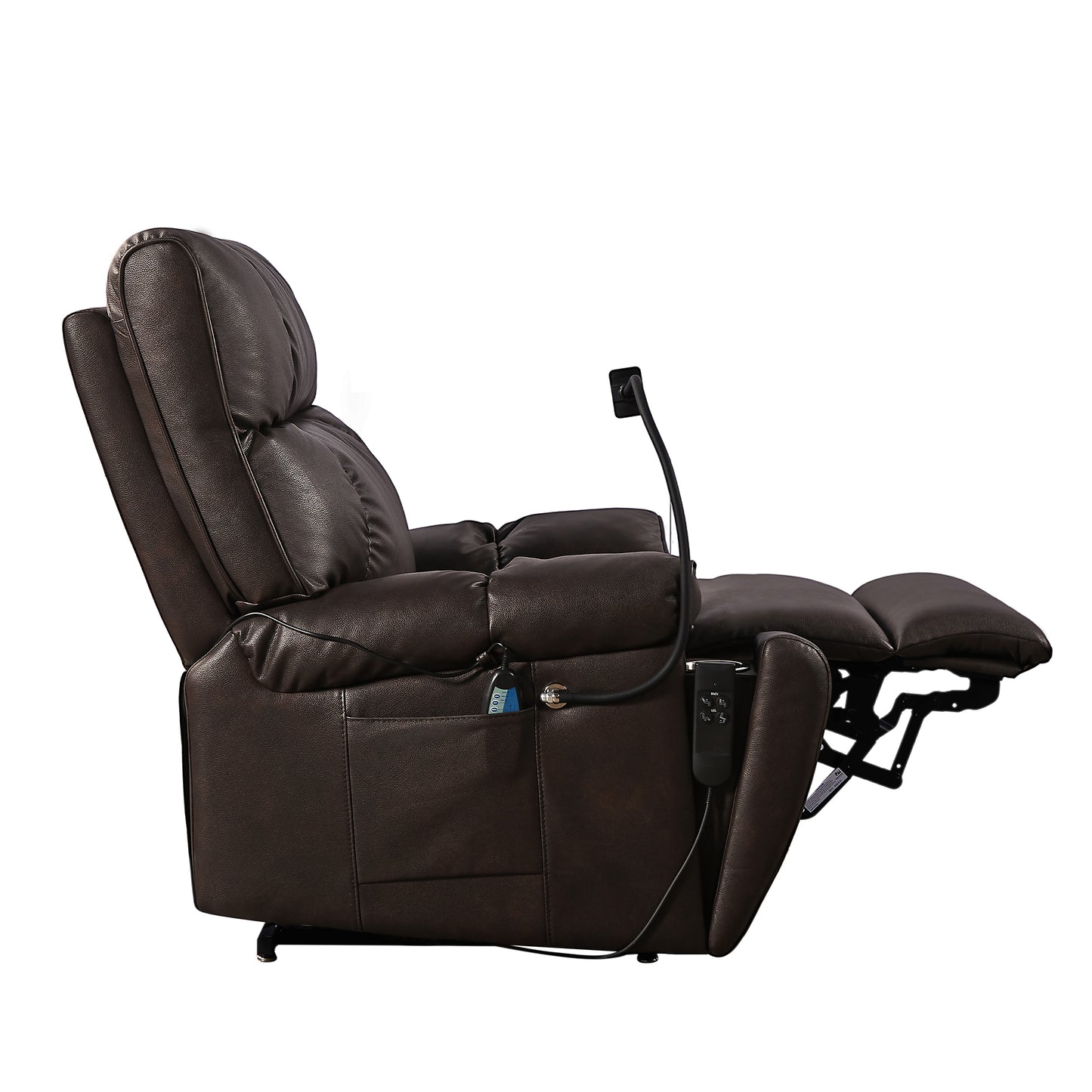 Electric Power Lift Recliner Chair with Massage, Heat, and Phone Holder for Seniors