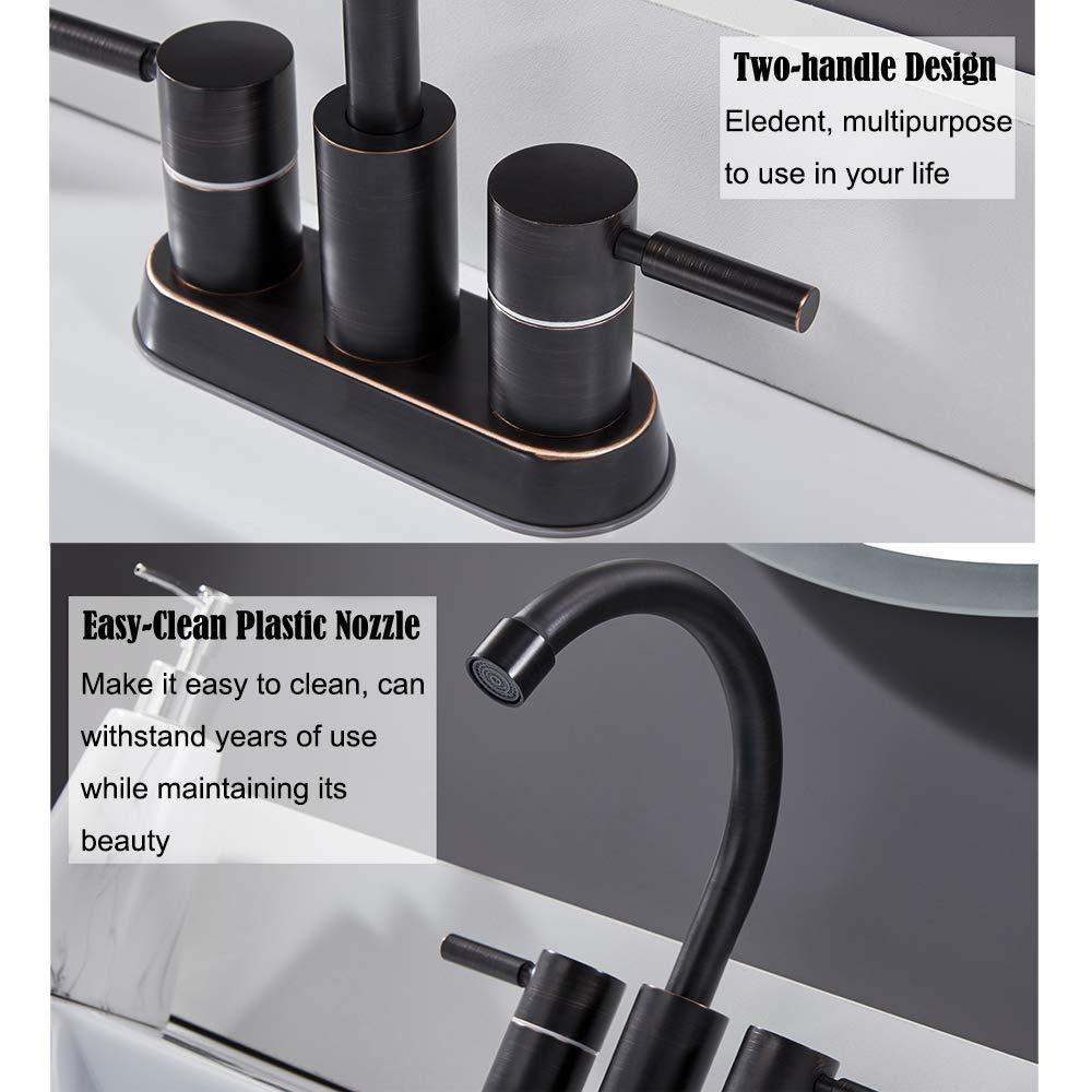 Oil Rubbed Bronze 2-Handle Swivel Bathroom Sink Faucet