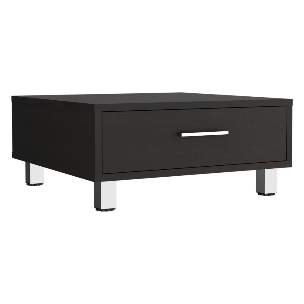 Contemporary Black Coffee Table with Drawer - Beijing Style