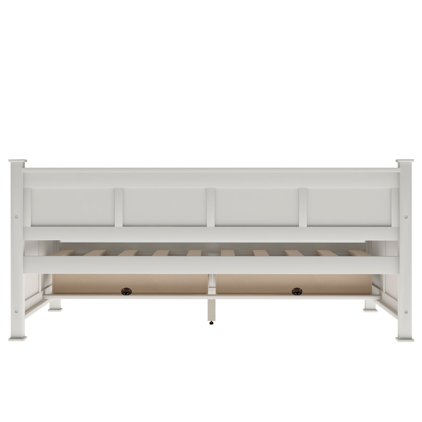 Twin  Size Wooden Modern and Rustic Casual Style Daybed, Cream White