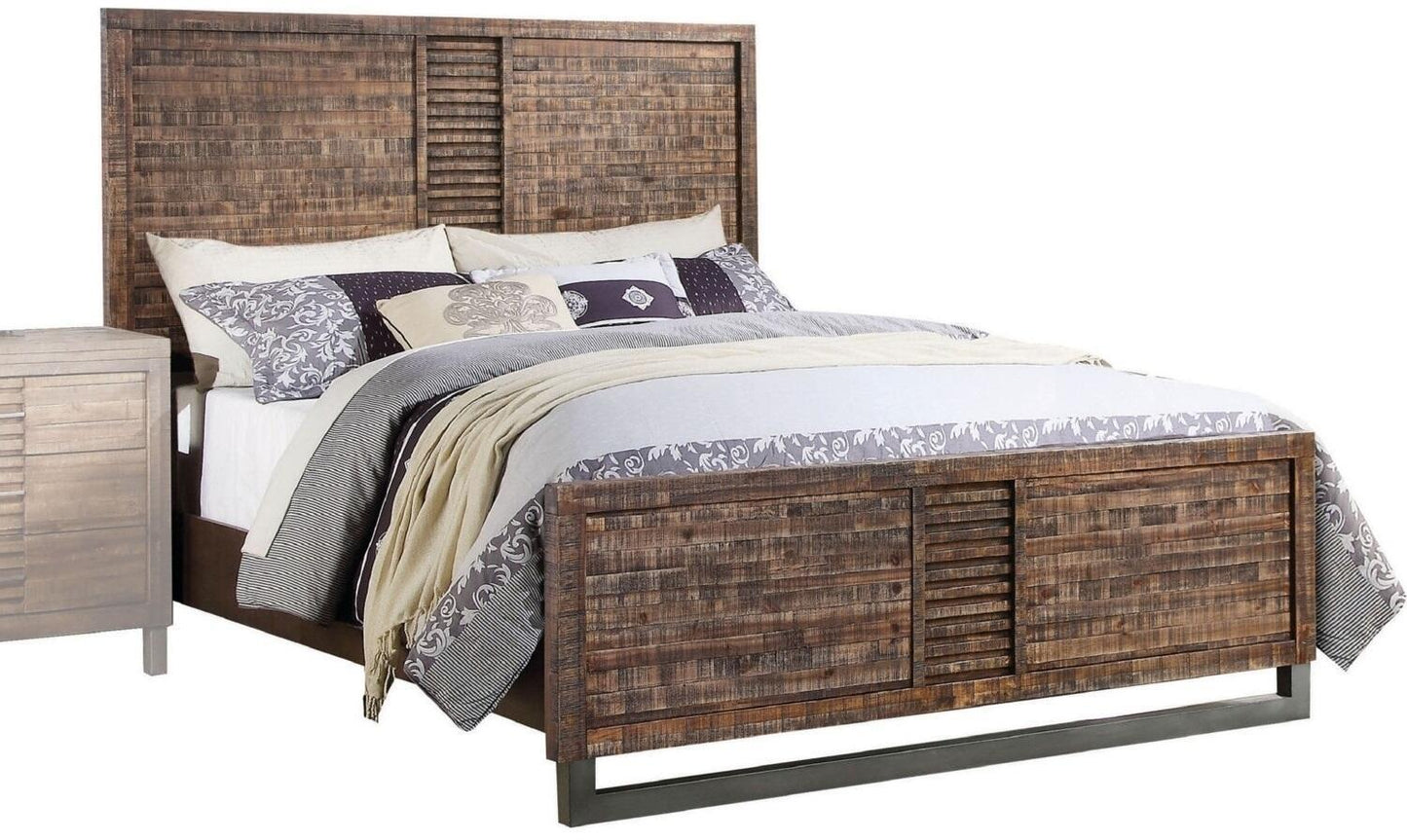 Andria Queen Bed in Reclaimed Oak 21290Q