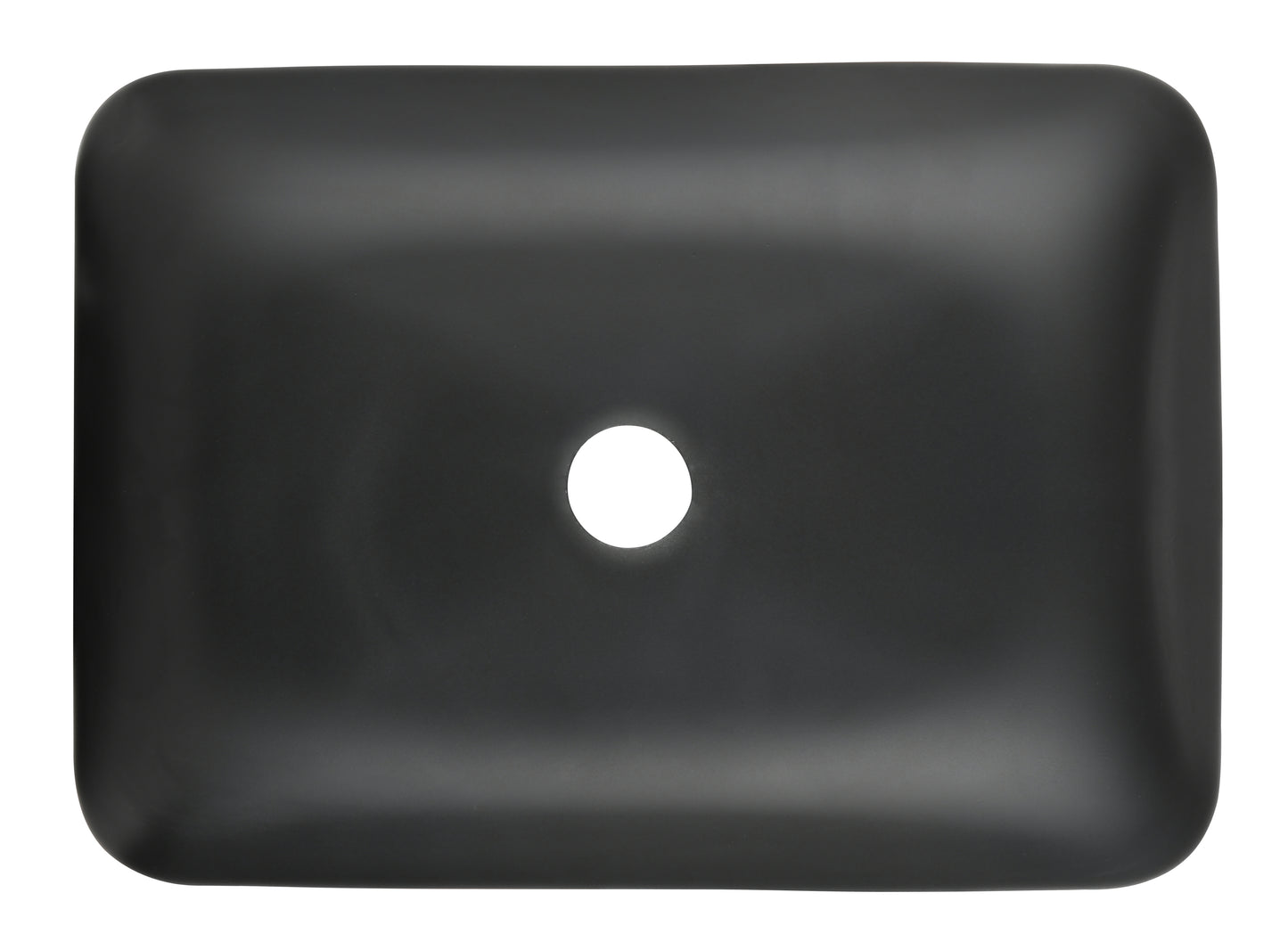 Black Matte Glass Vessel Bathroom Sink Set with Faucet and Drain