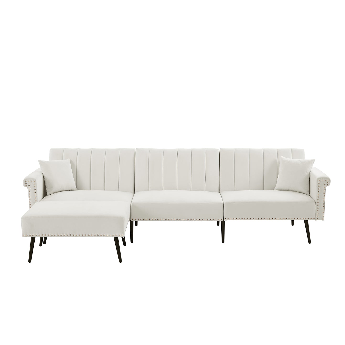 CREAM WHITE SECTIONAL SOFA BED