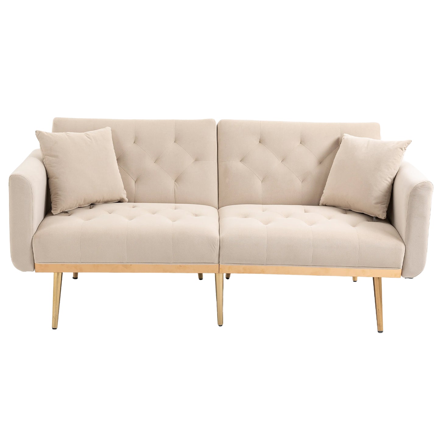 Velvet  Sofa , Accent sofa .loveseat sofa with metal  feet