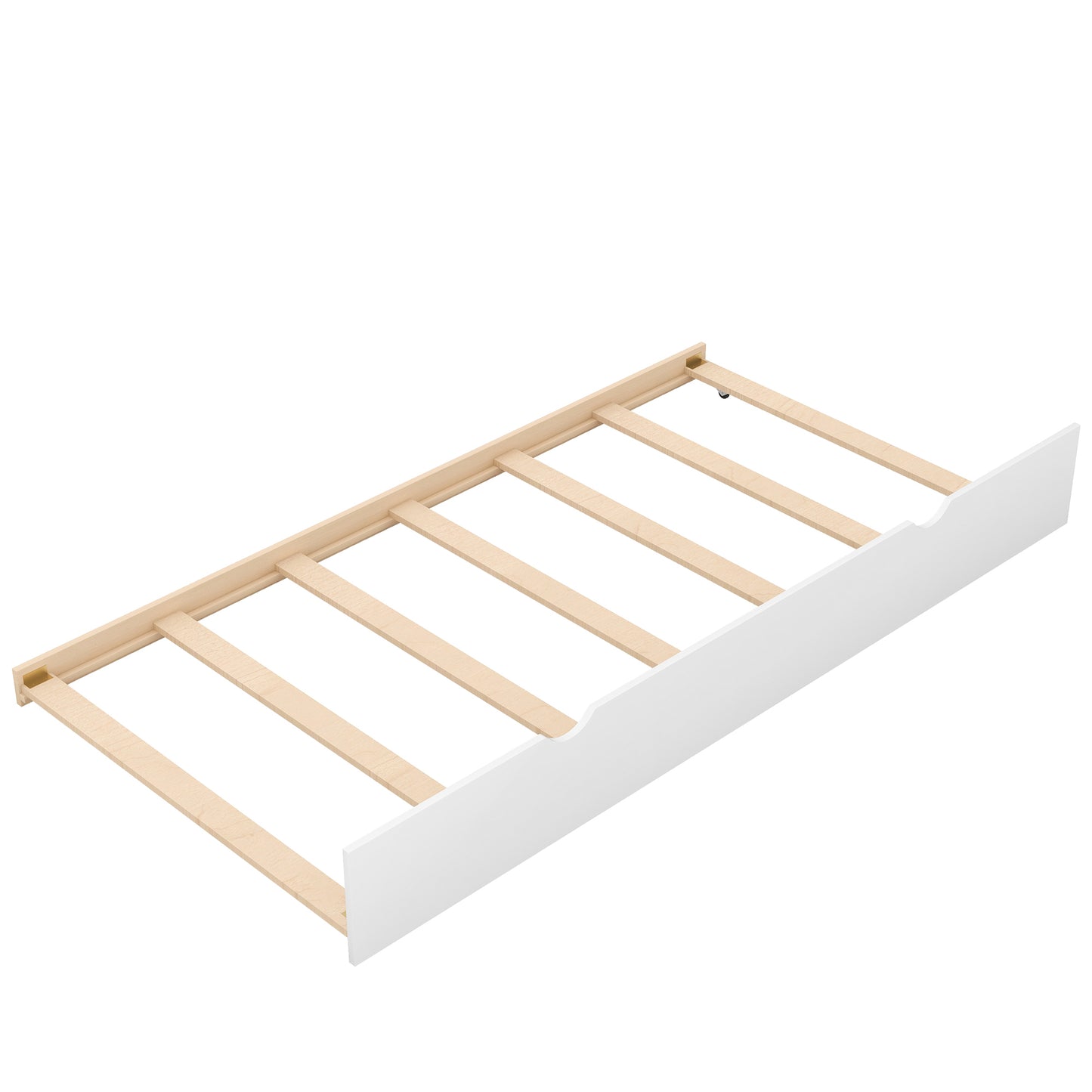 White Pull-out Bunk Bed with Trundle for Twin Over - Versatile Space-Saving Sleeping Solution