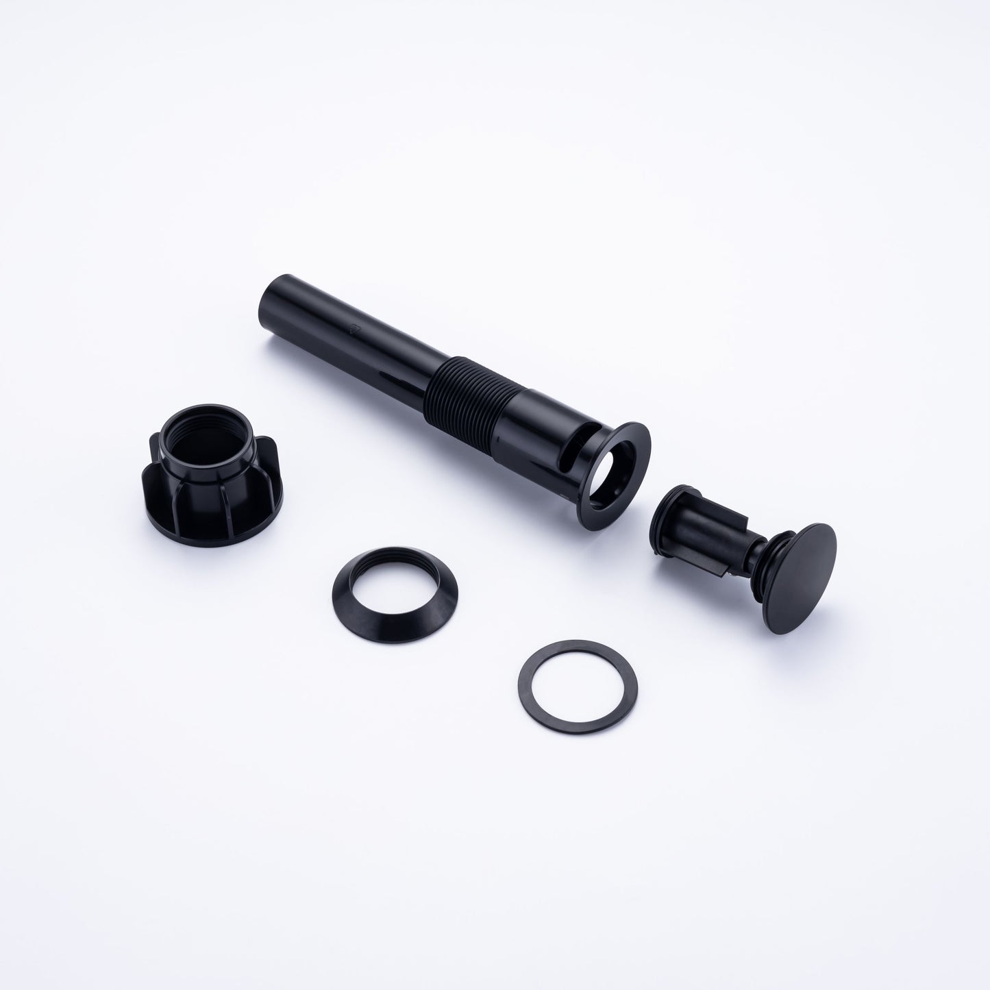 Durable Matte Black Bathroom Faucet Set With Drain Assembly