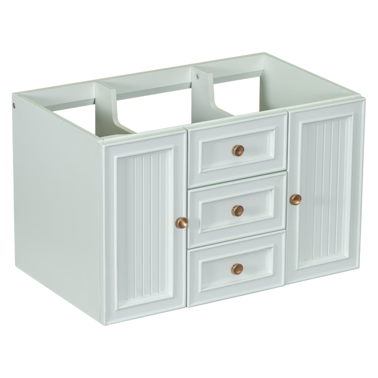 30" Wall Mounted Bathroom Vanity without Sink, Cabinet Base Only, Functional Drawer, Green