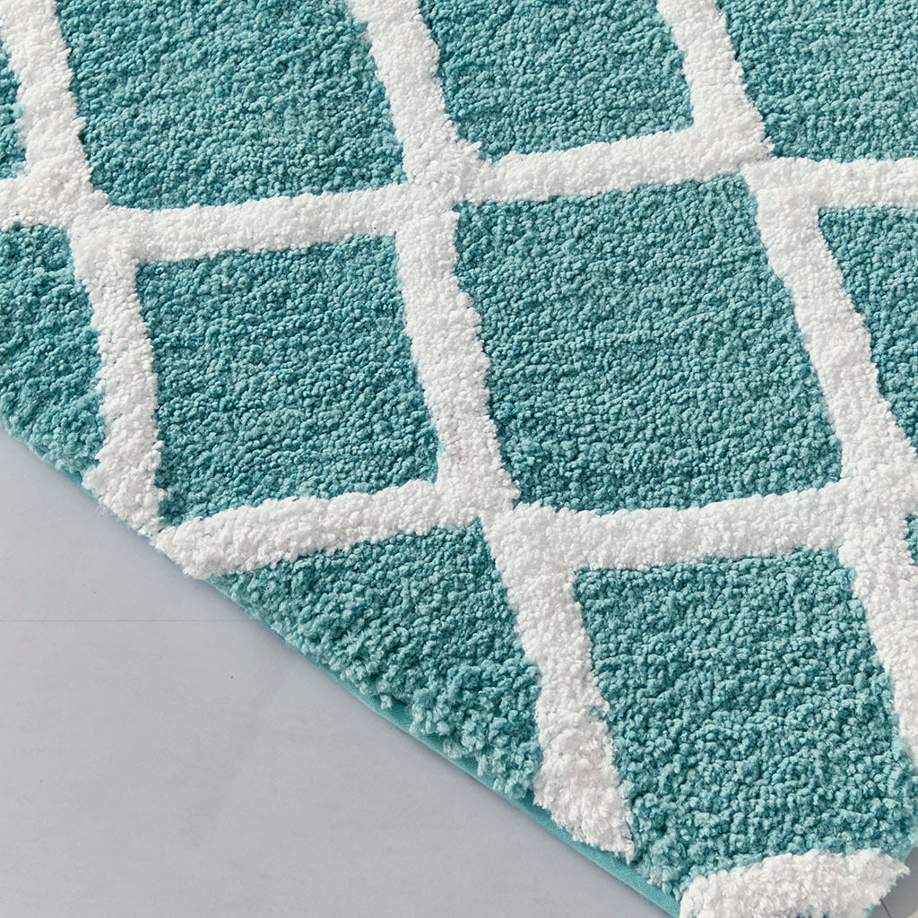 Aqua Reversible High Pile Microfiber Bath Rug