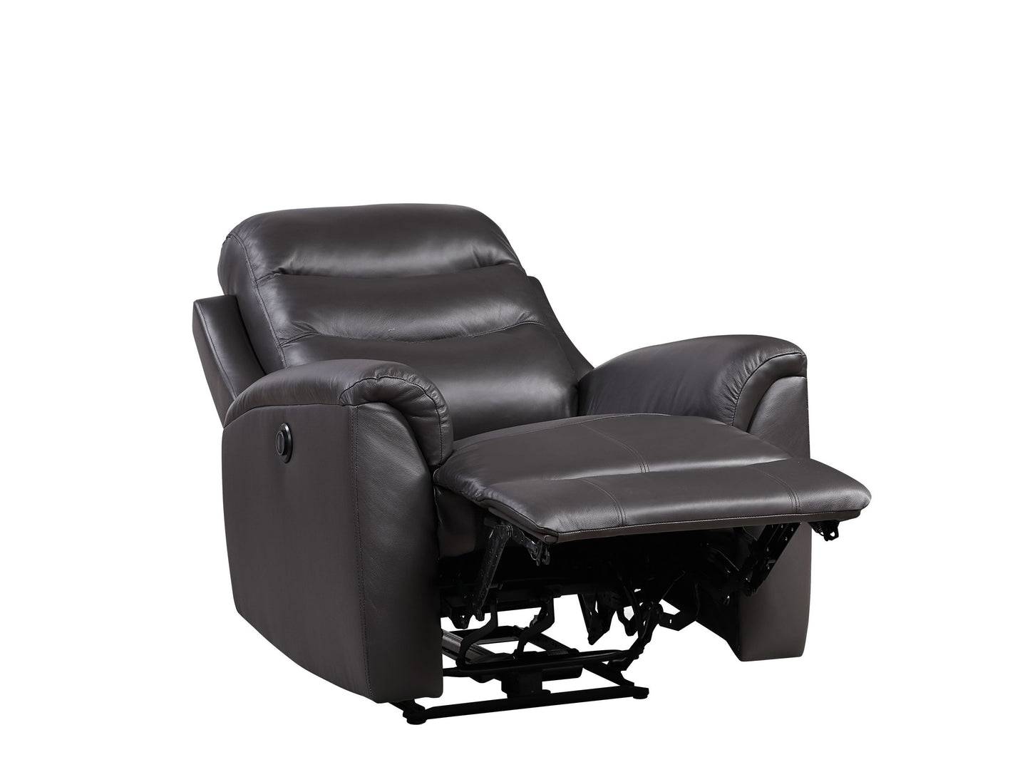 Ava Recliner in Brown Top Grain Leather Match with Power Motion