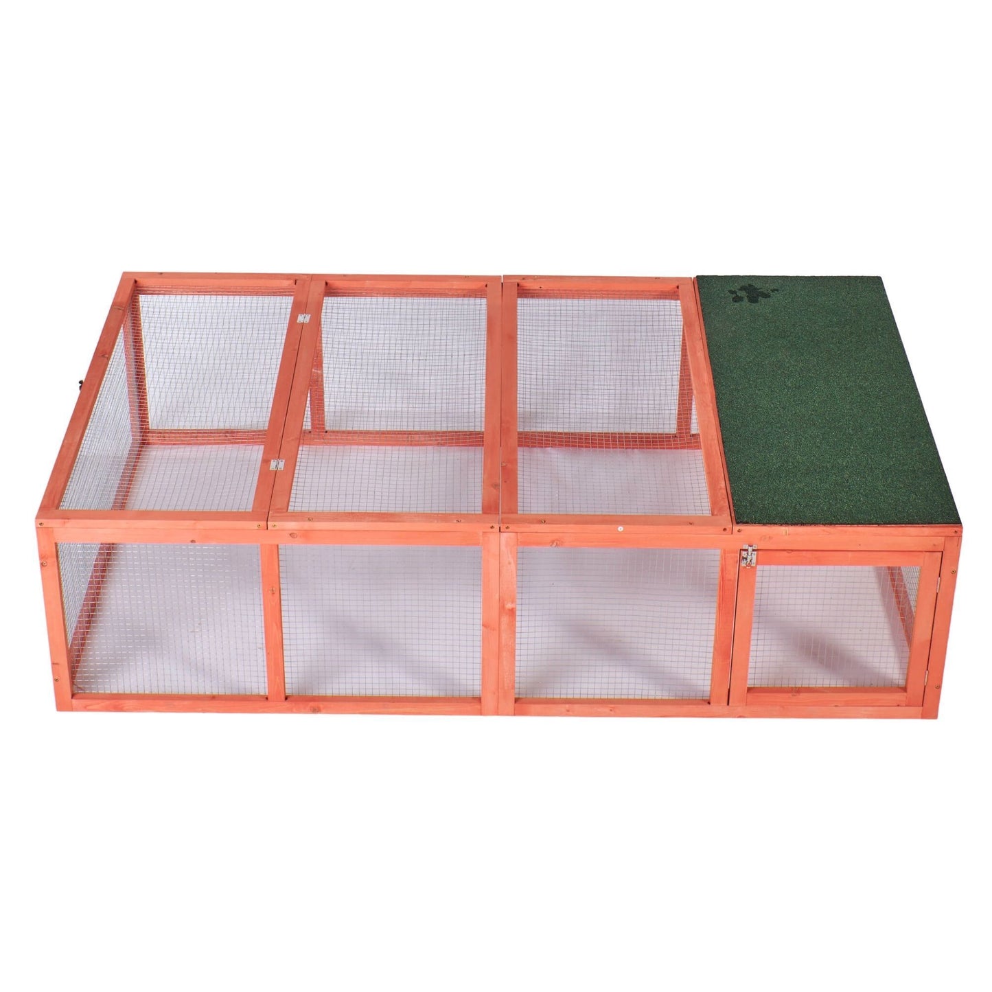 Rabbit Hutch W/ Mesh Wire, 70.9Lx39.4Wx 18.9H Inch