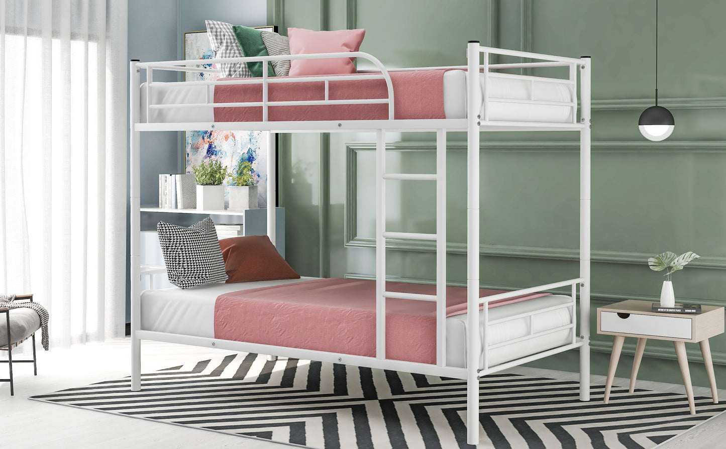 Manhattan Twin Metal Bed with Chrome Finish