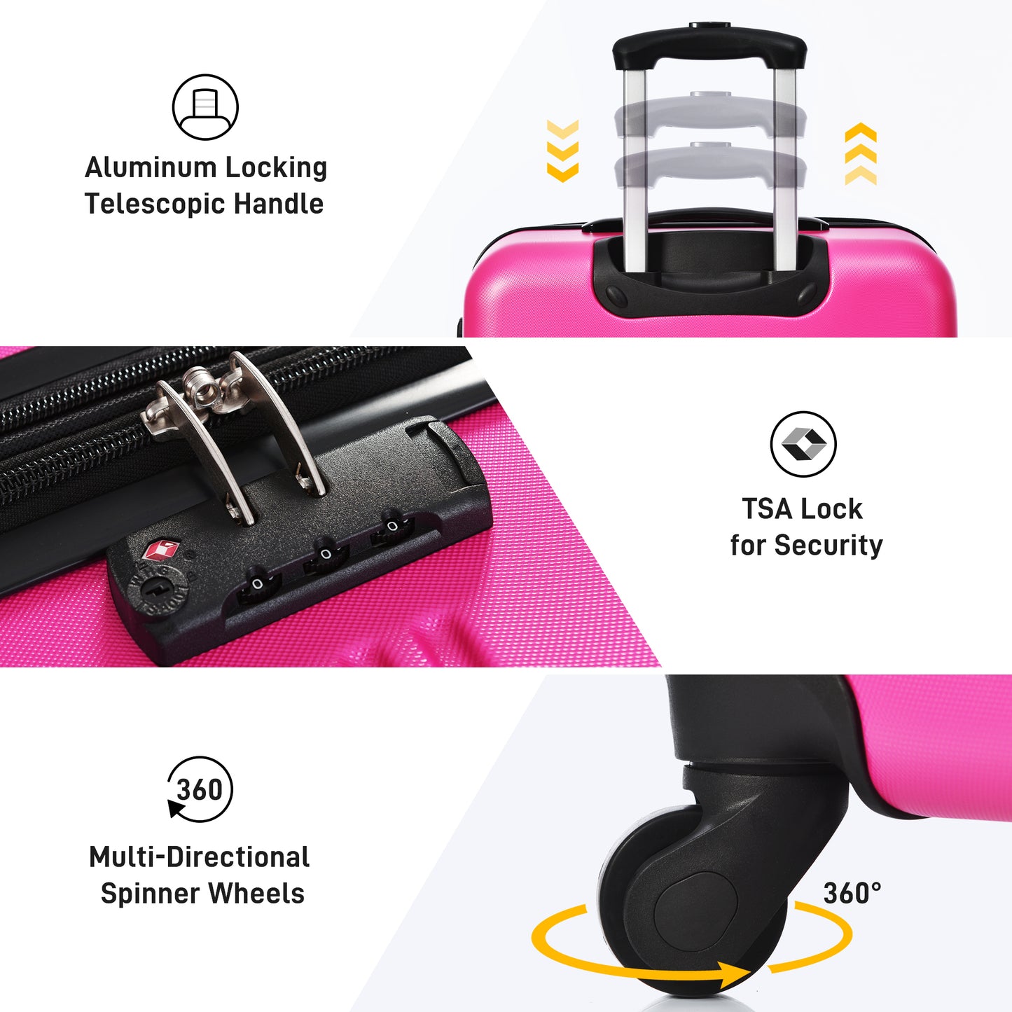 Luggage Sets of 2 Piece Carry on Suitcase Airline Approved,Hard Case Expandable Spinner Wheels