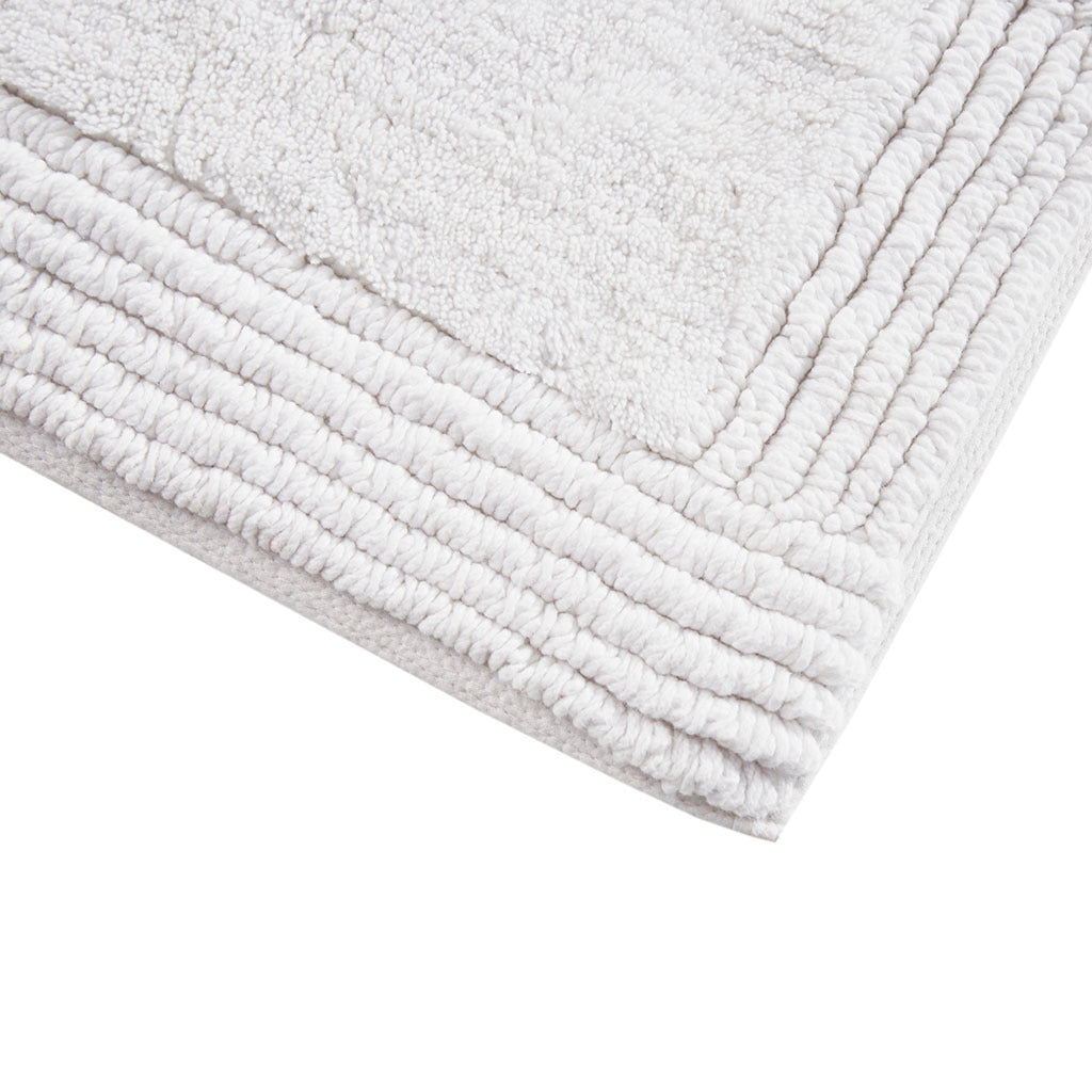 Ultra Plush Reversible Cotton Bath Rug - 3000 GSM - White