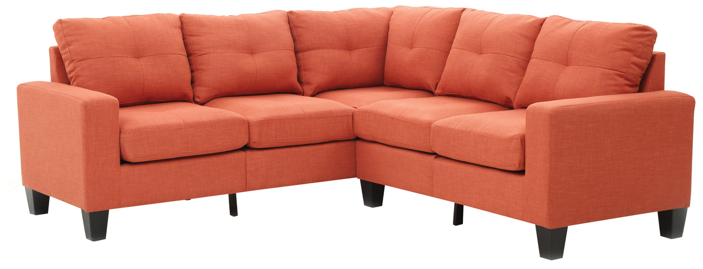 Newbury G473B-SC Sectional in Orange Palette