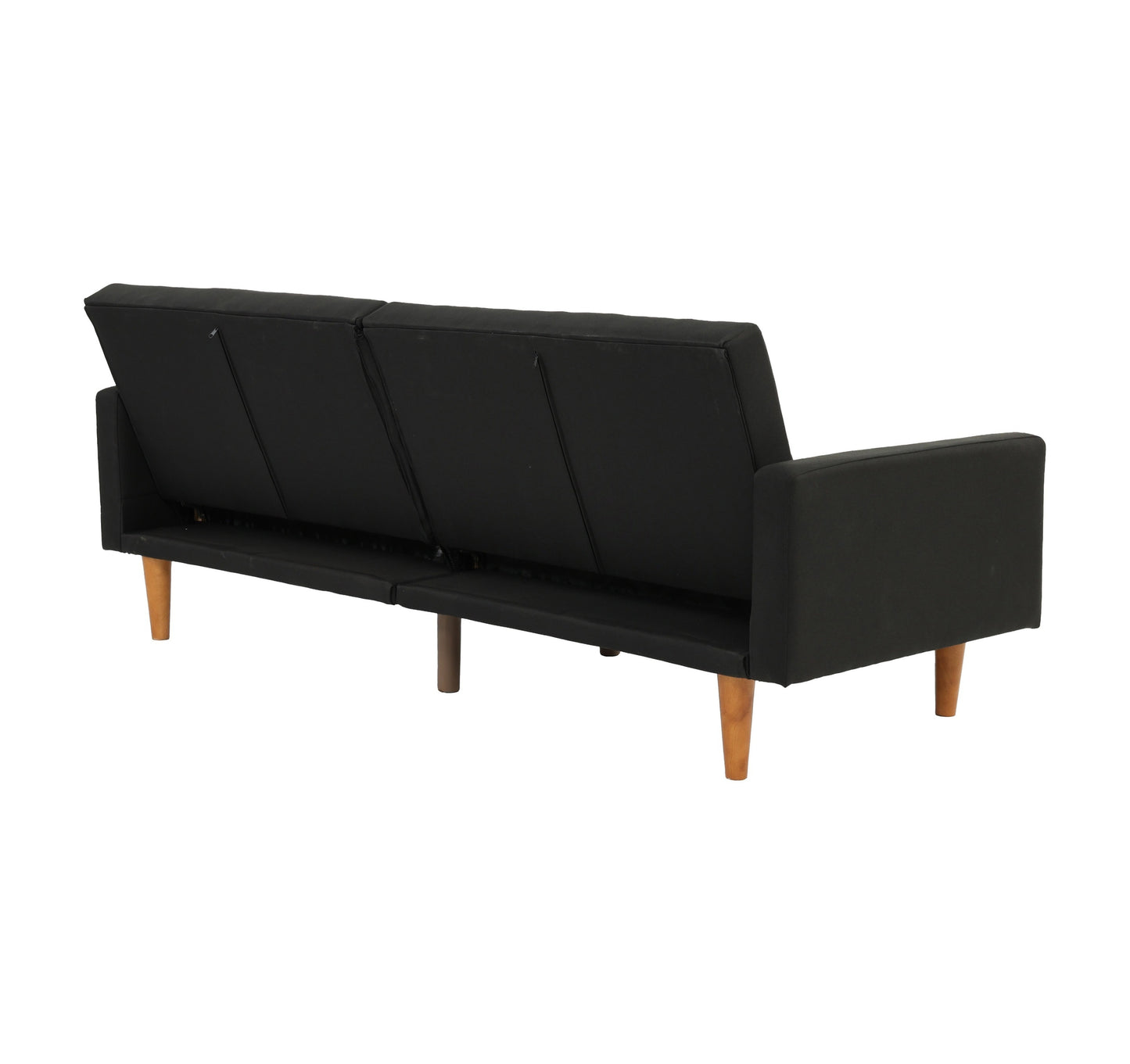 ADJUSTABLE SOFA in Black Faux Leather