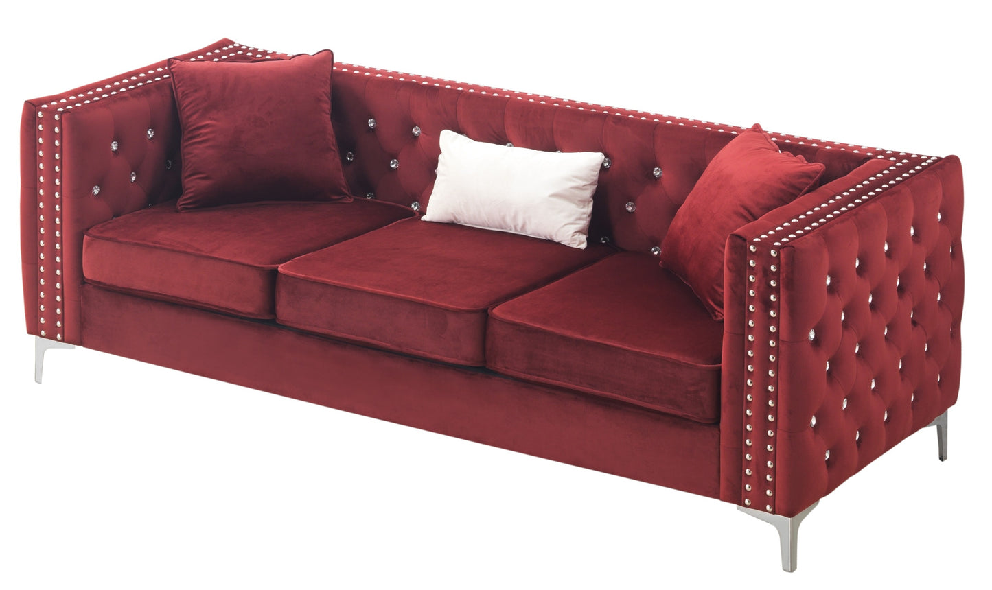 Paige G826A-S Sofa , BURGUNDY