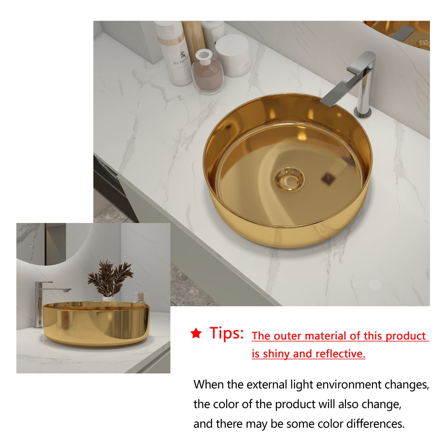 Ceramic Circular Vessel Bathroom Sink Art Sink (BAA0014012KK)