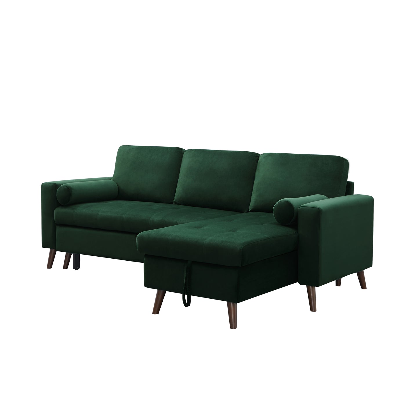 Corner Sleeper Sectional Sofa with Reversible Chaise and Storage