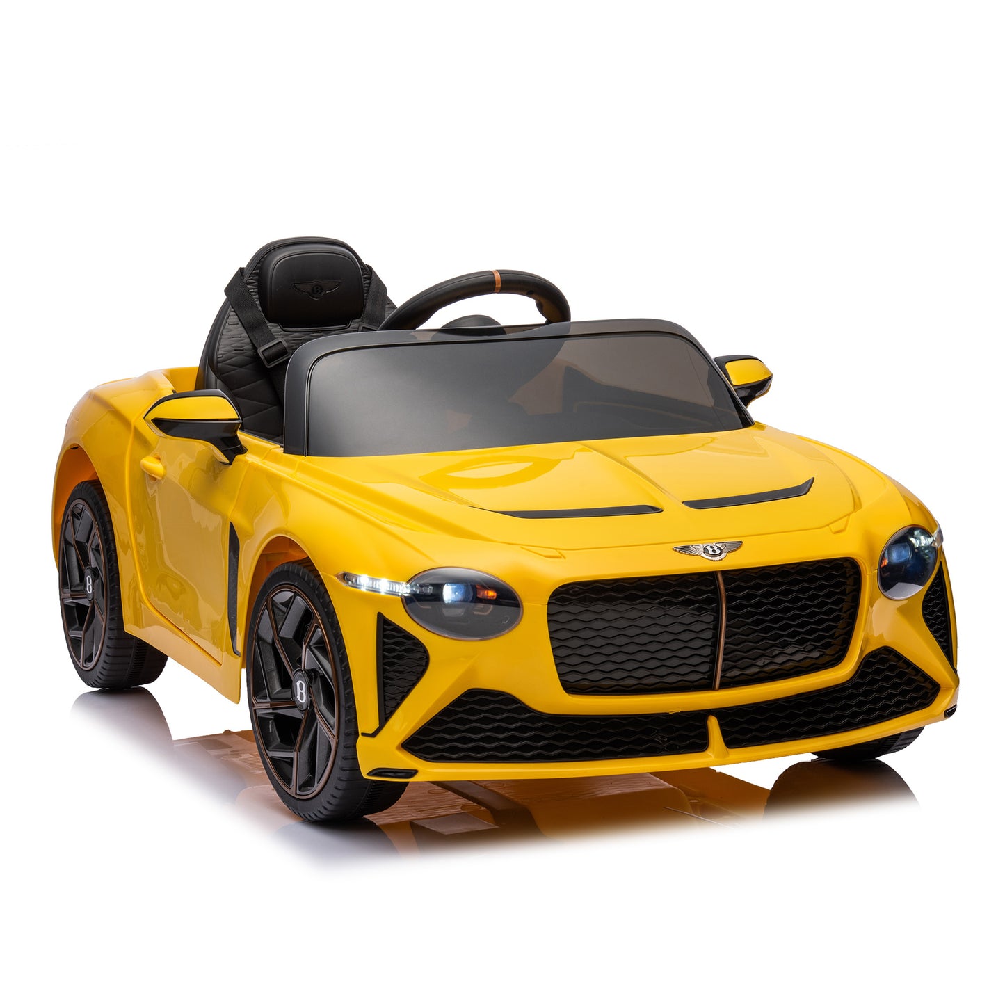 12V Battery Powered Ride On Car for Kids, Licensed Bentley Bacalar, Remote Control Toy Vehicle with Music Player, LED Light, 2 Driving Modes