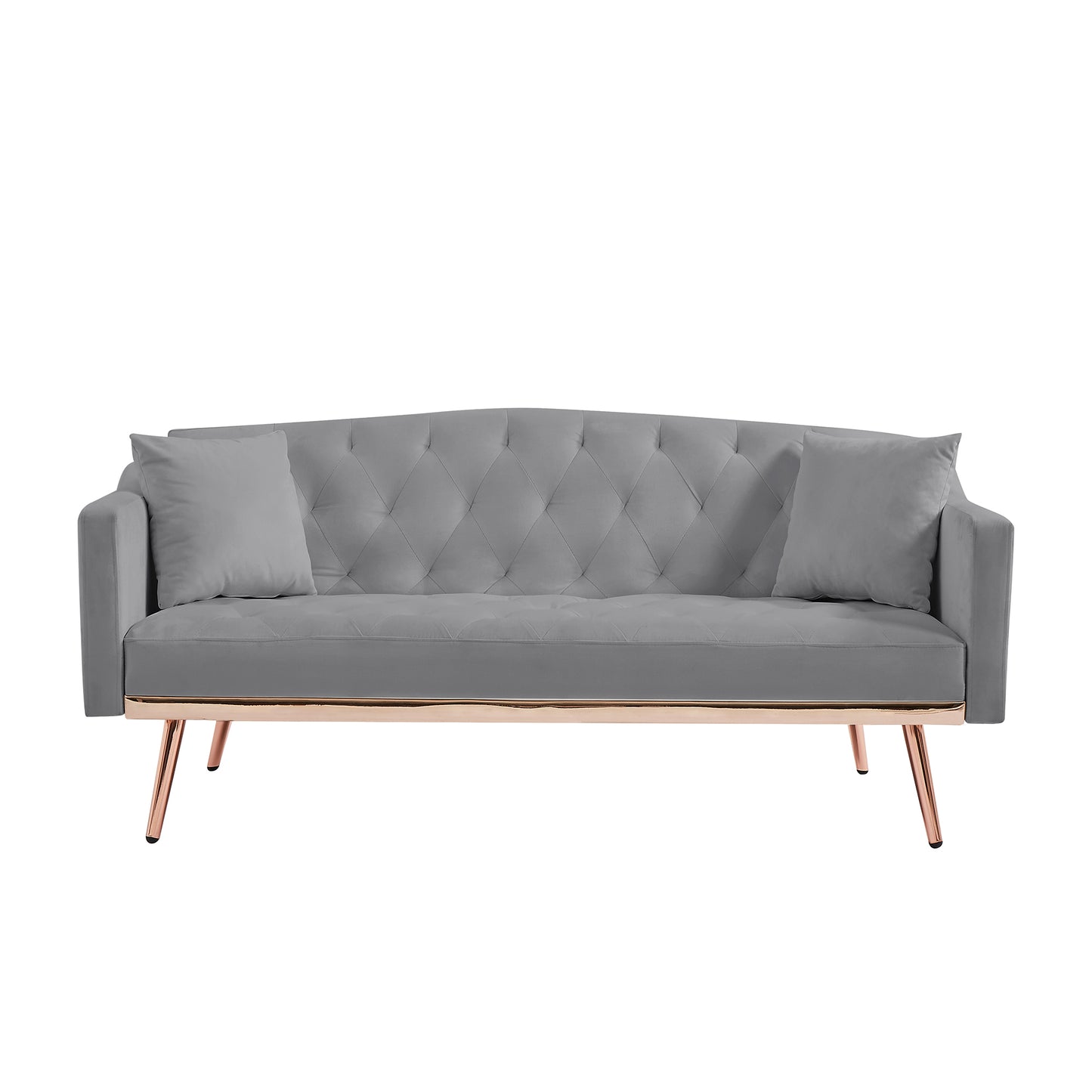 GREY VELVET SOFA BED