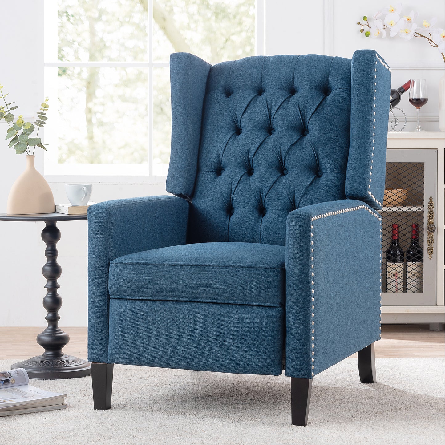 27.16 Wide Wing Chair Recliner with Adjustable Manual Support