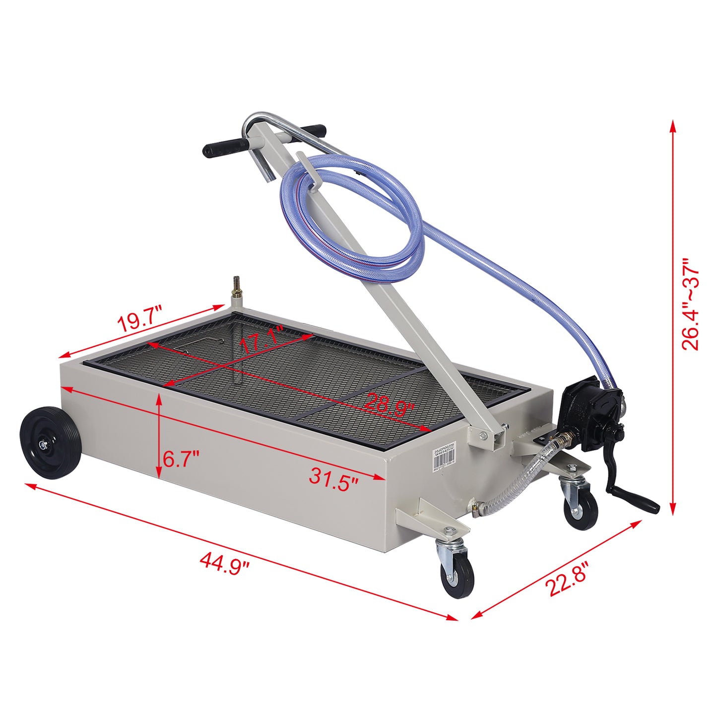 20-Gallon Low-Profile Oil Drain with Pump gray