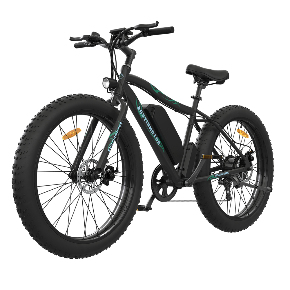 AOSTIRMOTOR 26" 500W Electric Bike Fat Tire P7 36V 12.5AH Removable Lithium Battery for Adults S07-P