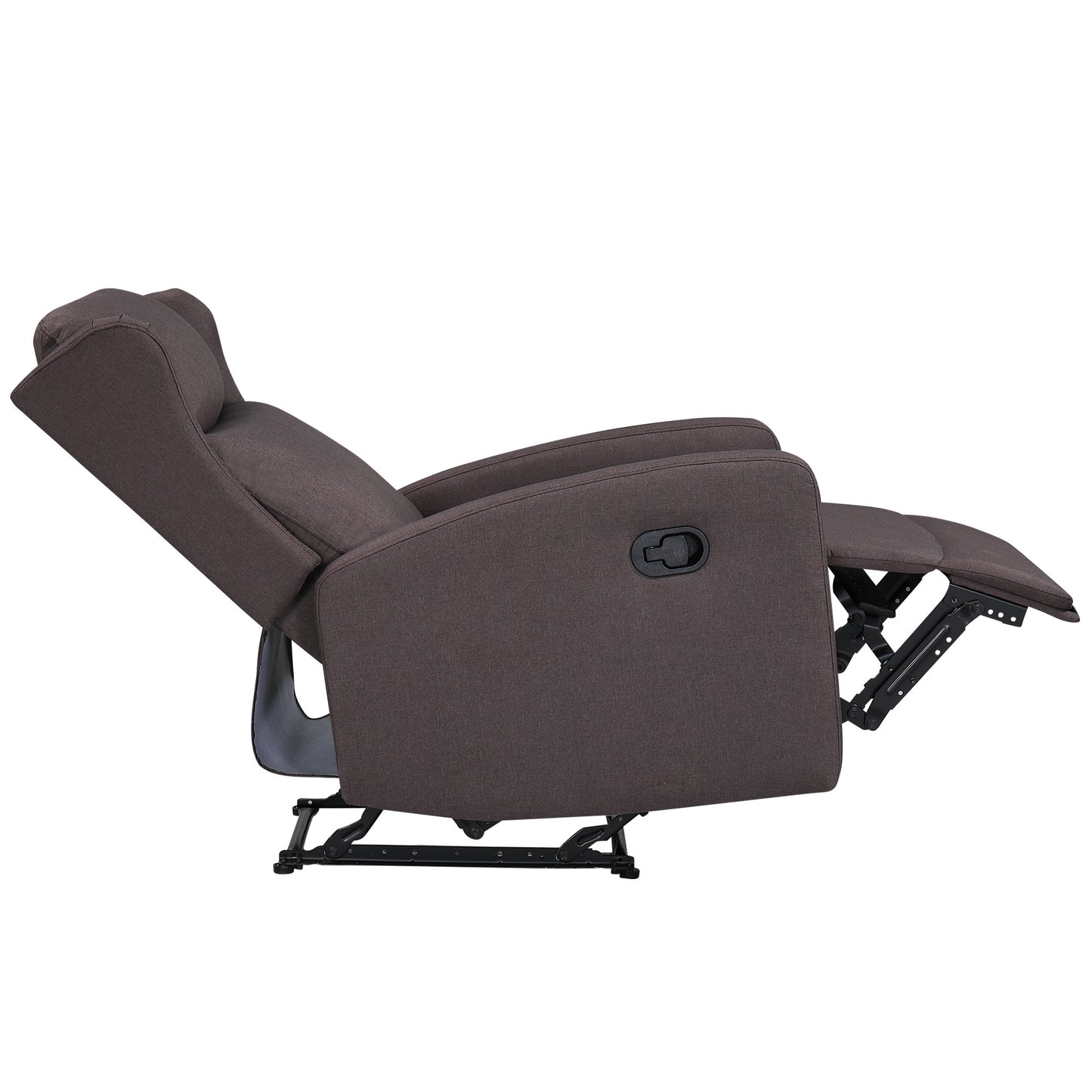 Adjustable JST Recliner Chair with Lumbar Support and Comfortable Arms in Linen Brown