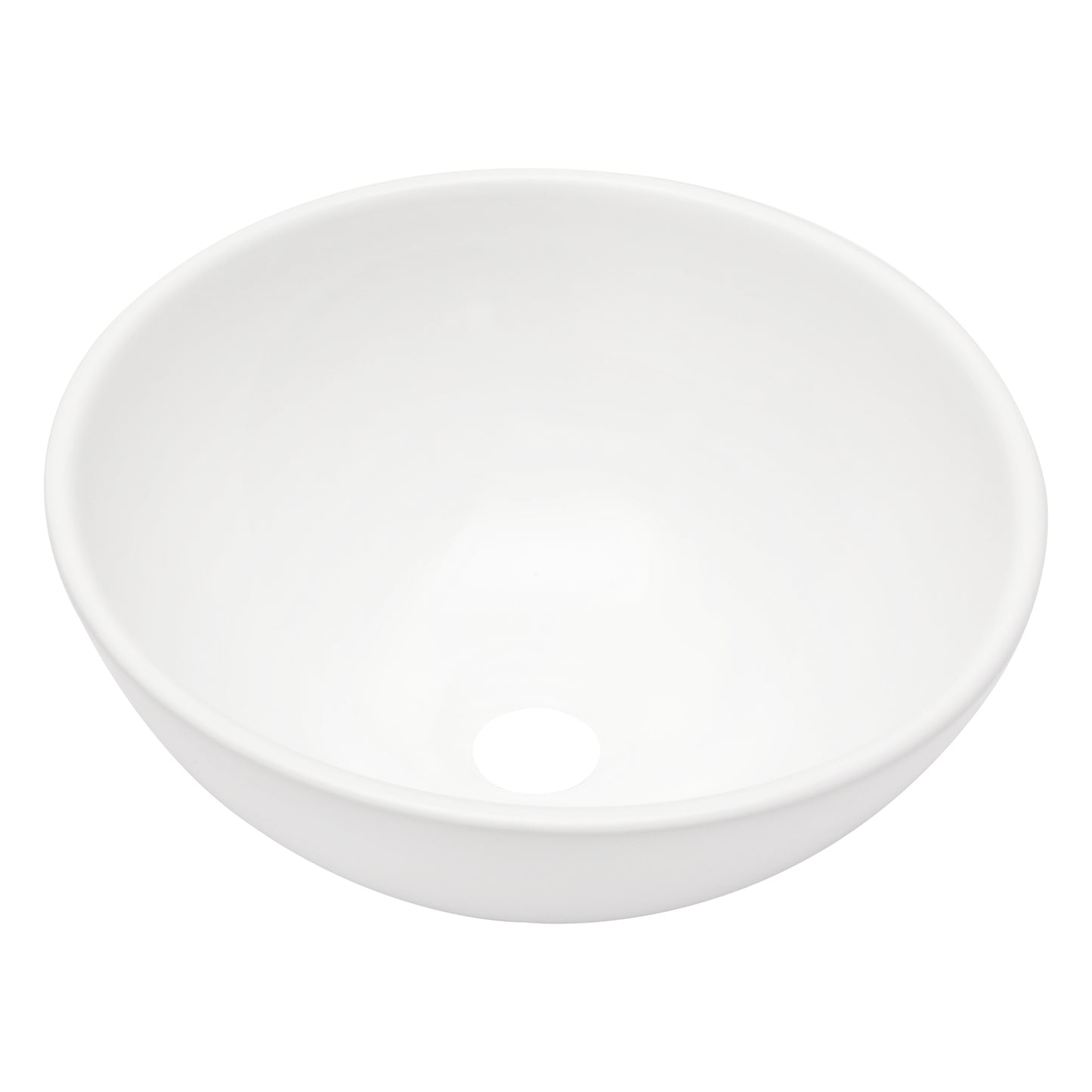 13x13 Inch White Ceramic Circular Vessel Bathroom Sink