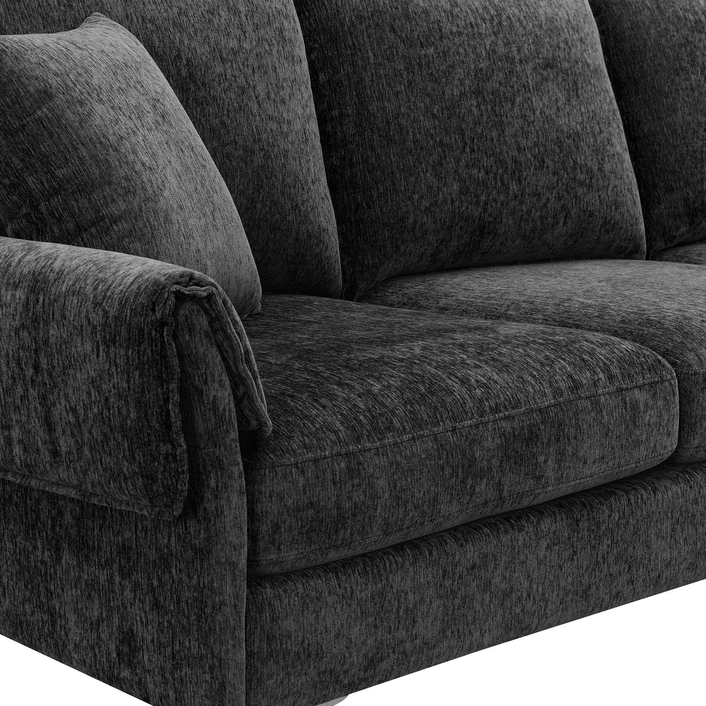 84-Inch Convertible L-Shaped Sectional Sofa with Reversible Chaise