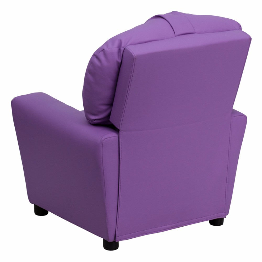 Lavender Kids Recliner with Cup Holder