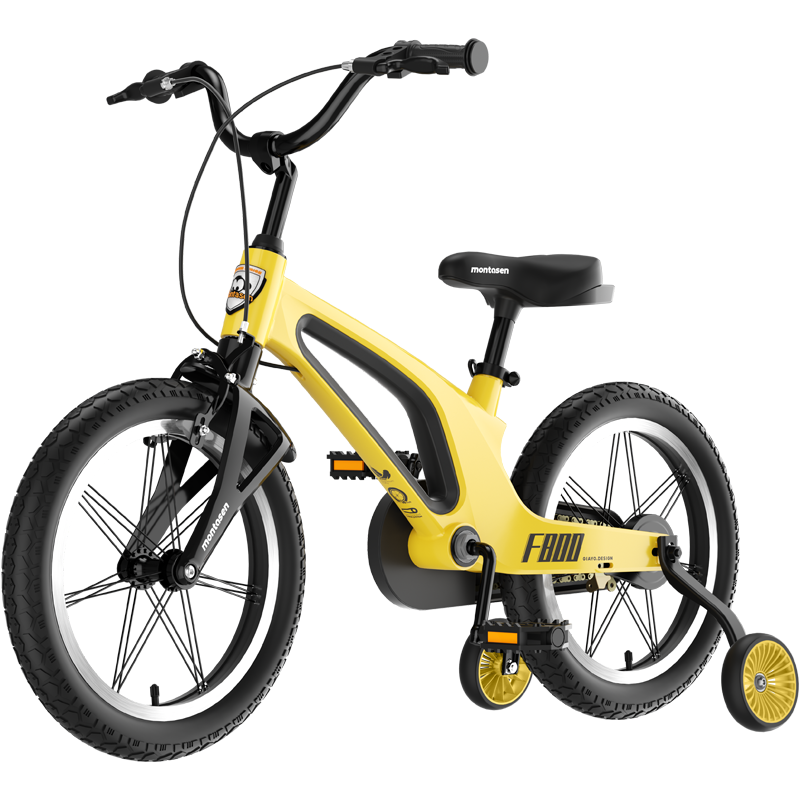 14" Kids Bike for Girls and Boys, Magnesium Alloy Frame with Auxiliary Wheel, Kids Single Speed Cruiser Bike.