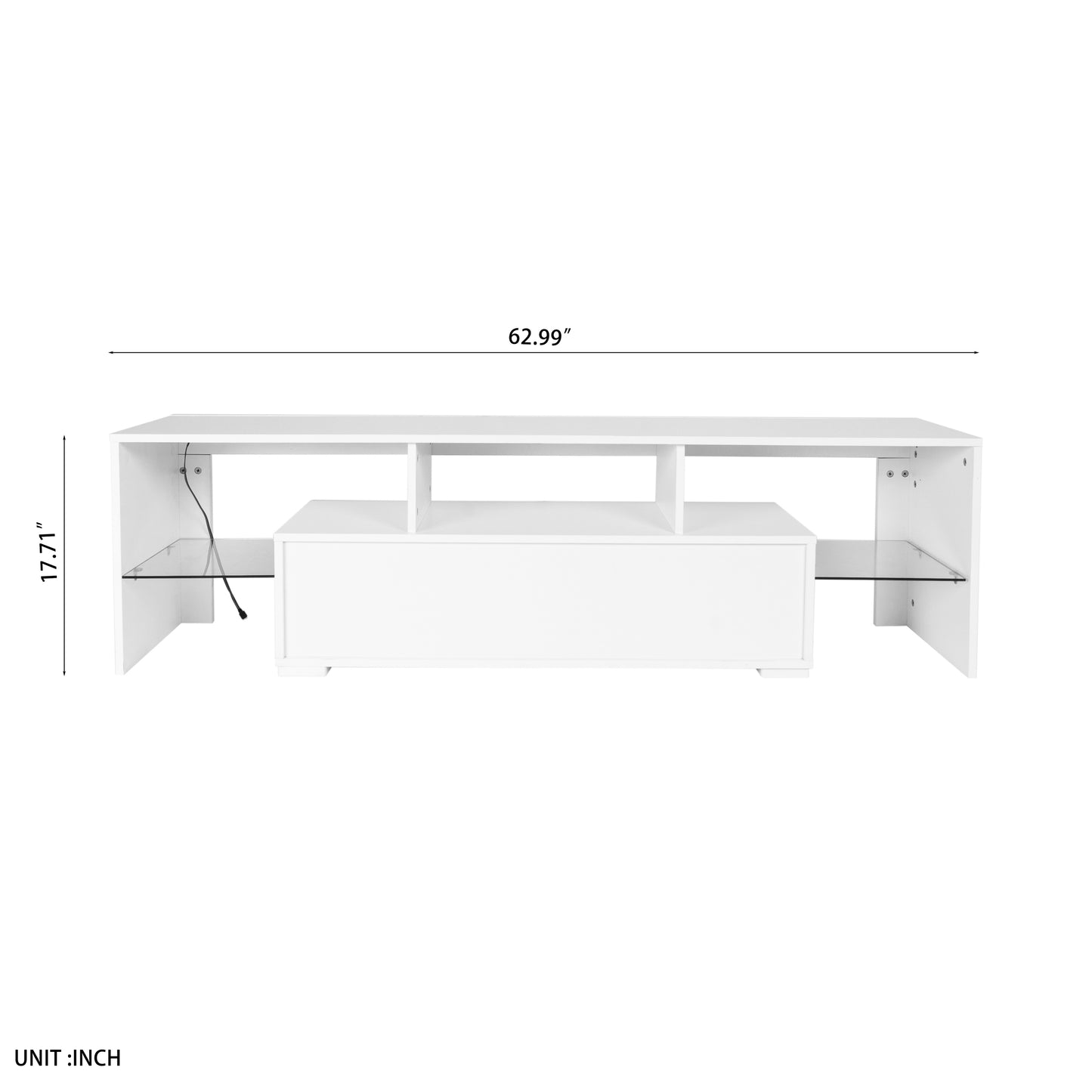 Elevate Your Entertainment Space with Modern High Gloss UV LED Lights TV Stand