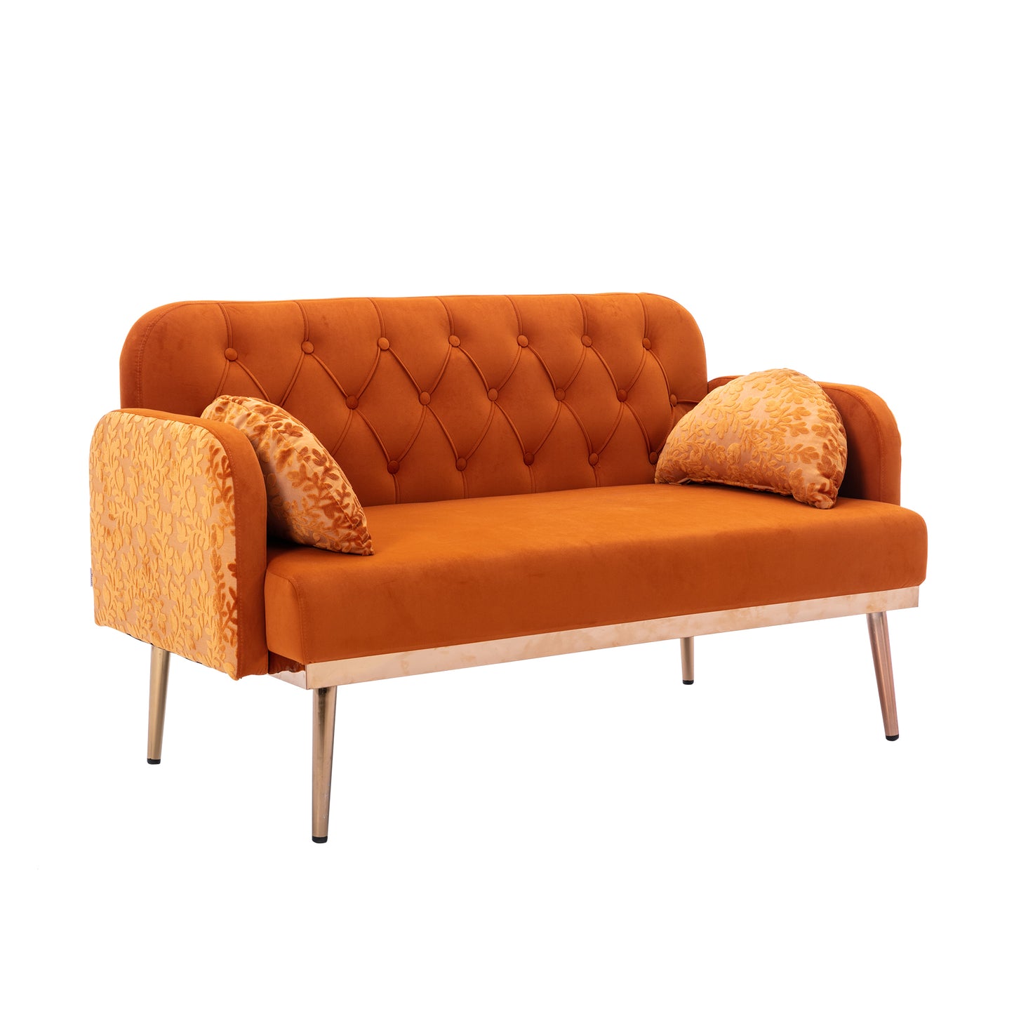 Velvet  Sofa , Accent sofa .loveseat sofa with metal feet