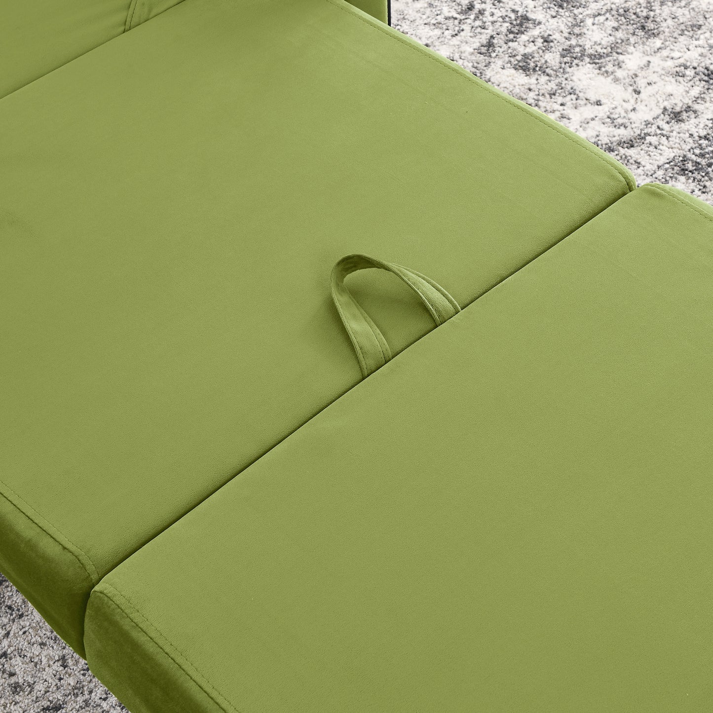 Sofa Bed Chair 2-in-1 Convertible Chair Bed, Lounger Sleeper Chair for Small Space with One Pillow, Green Velvet