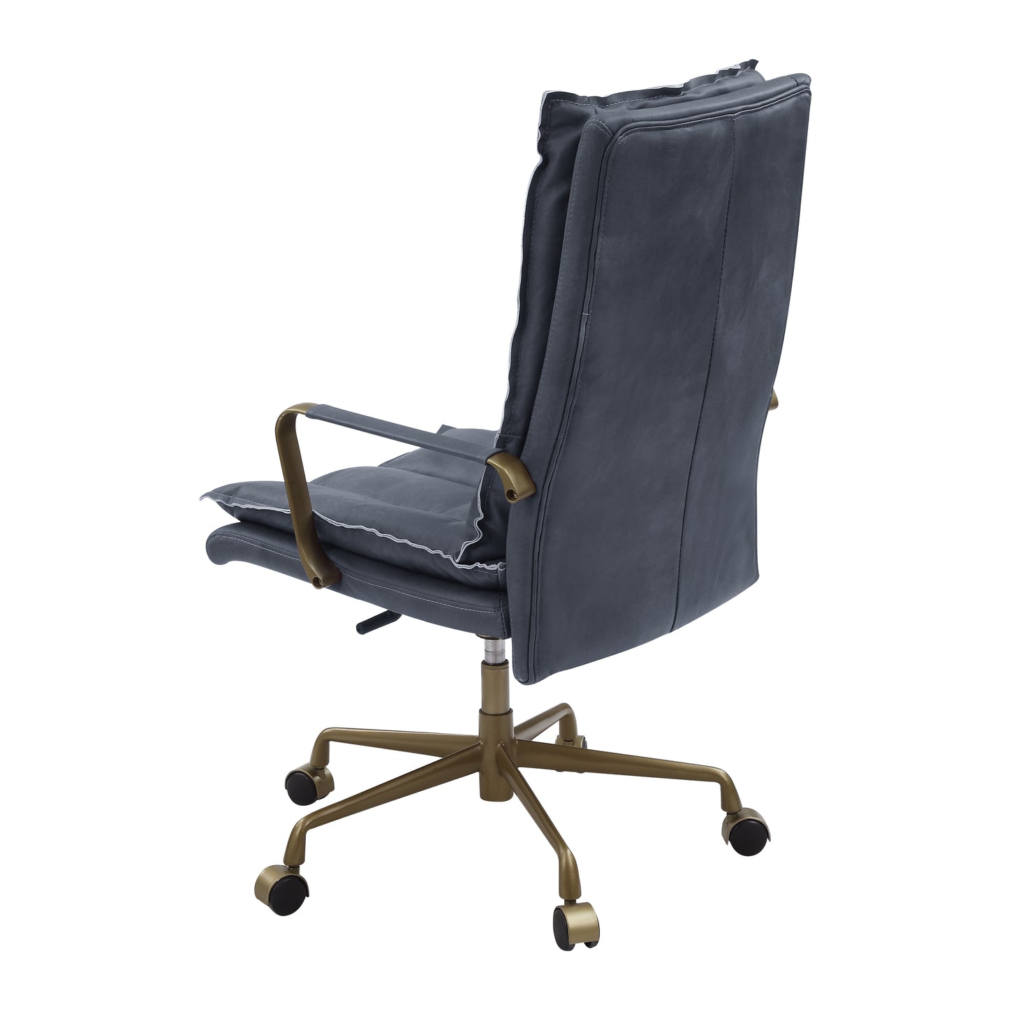 Tinzud Office Chair, Gray Leather 93165