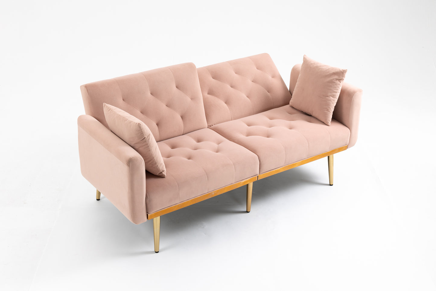 Velvet  Sofa , Accent sofa .loveseat sofa with metal  feet