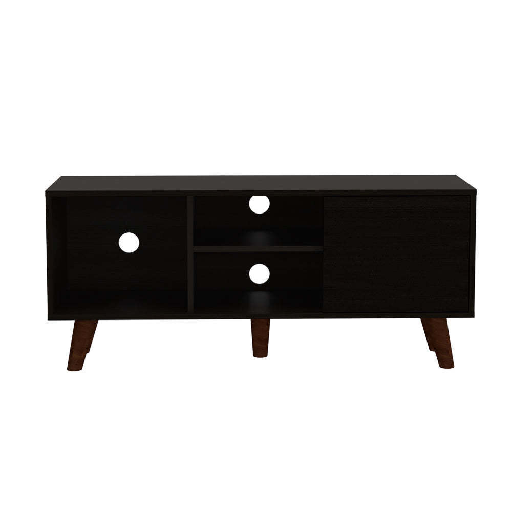 Elegant Black and Espresso Living Room Furniture Set with TV Stand and Coffee Table