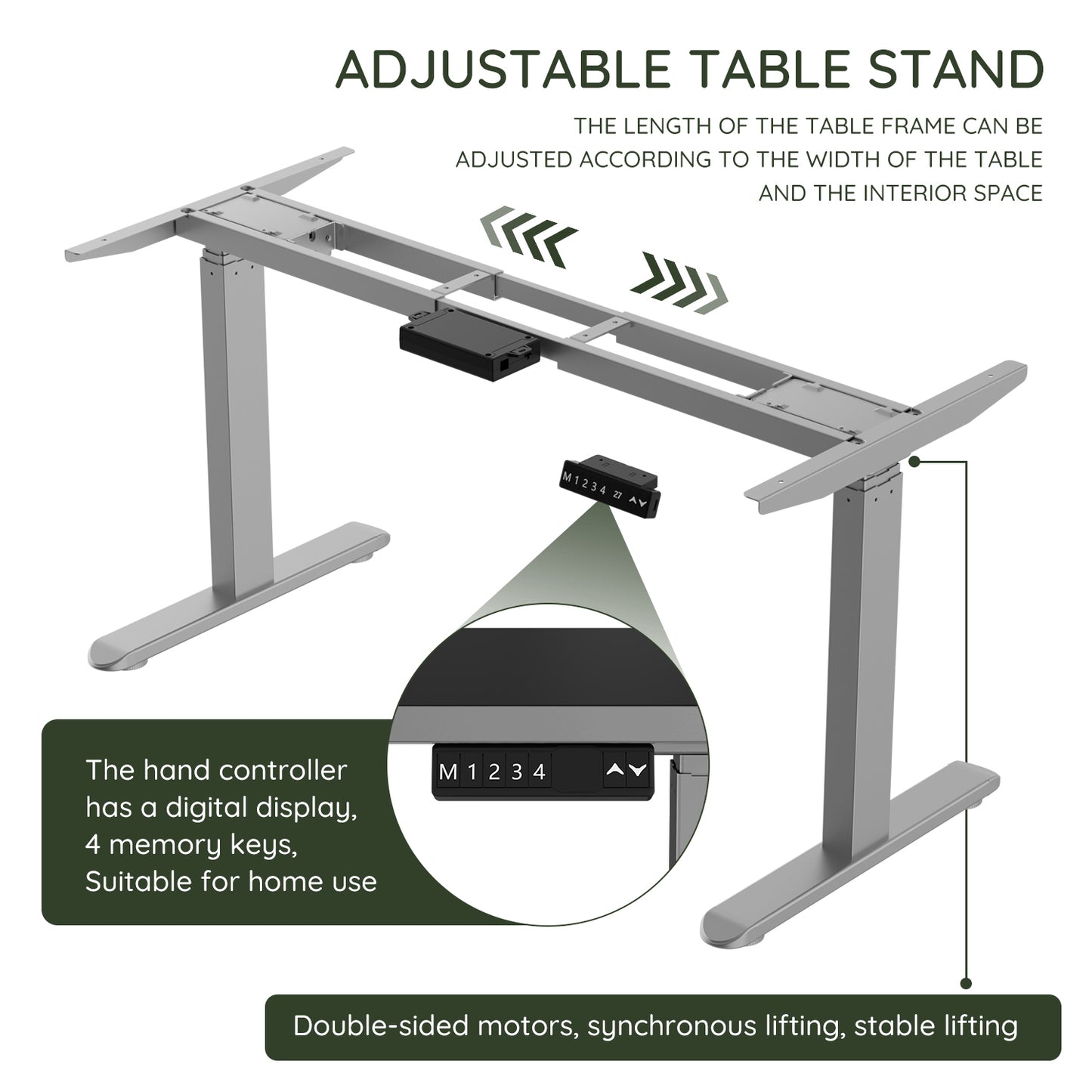 Height Adjustable Electric Standing Desk Frame by ErGear