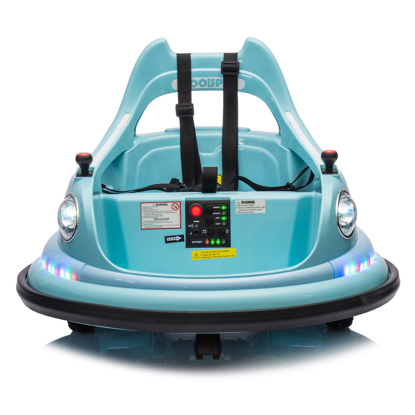 12V Kids' Electric Bumper Car with Remote Control and LED Lights