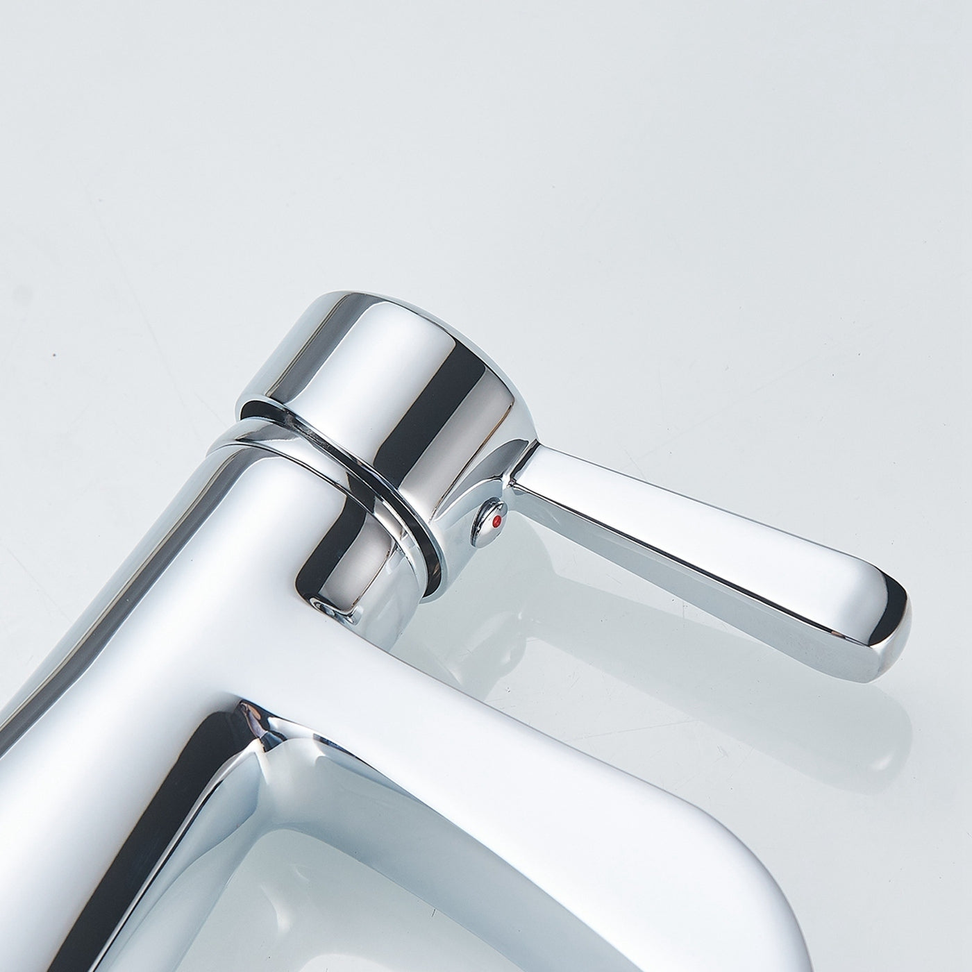 Chrome Waterfall Bathroom Sink Faucet with Single-Handle Low-Arc Design and Pop-up Drain