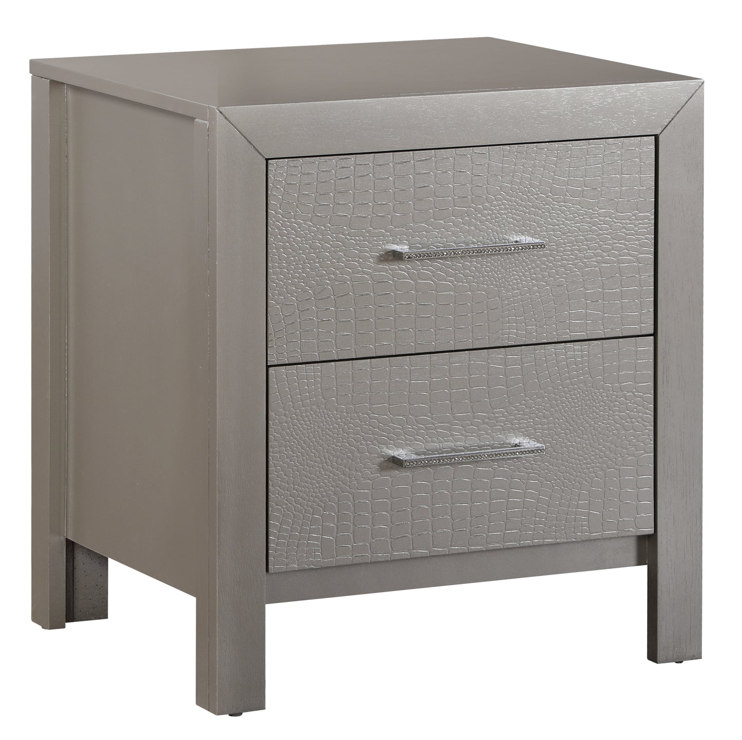 Glades G4200-N Nightstand , Silver Champagne