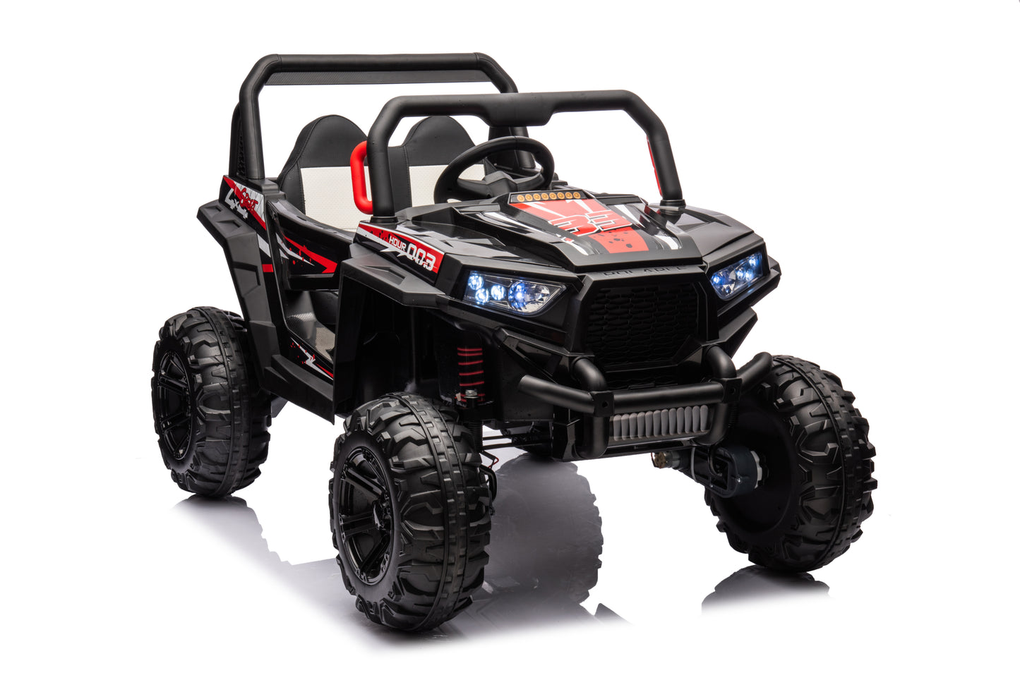 Four-Wheel Drive Kids' Electric Car with Leather Seat and Remote Control