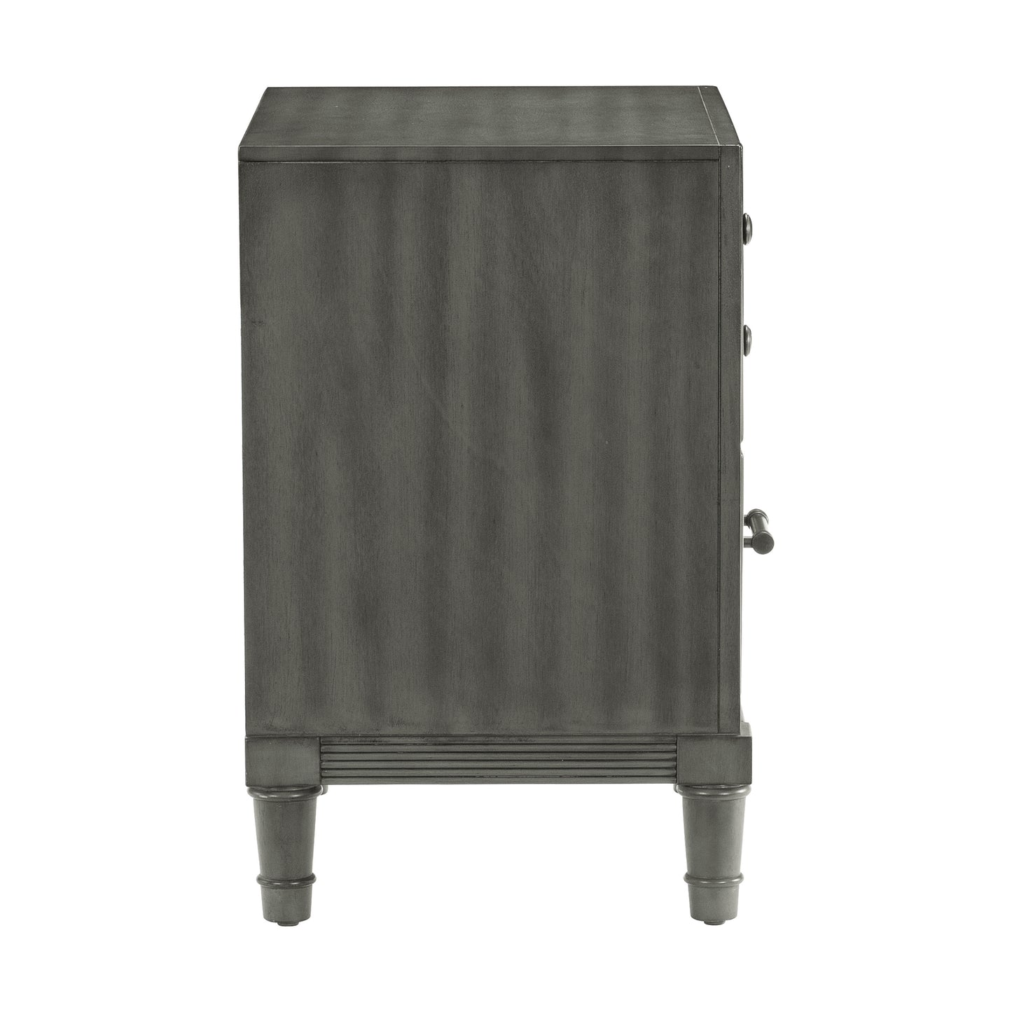 Transitional Style Gray Finish 1pc Nightstand of Drawers Versatile Look Bedroom Furniture