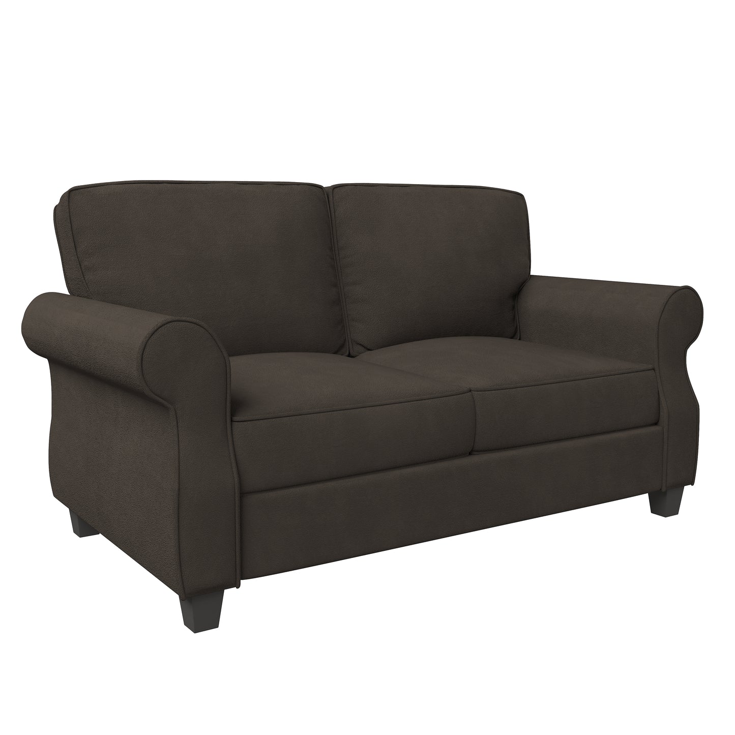 ZINUS Josh Loveseat Sofa, Easy, Tool-Free Assembly, brown