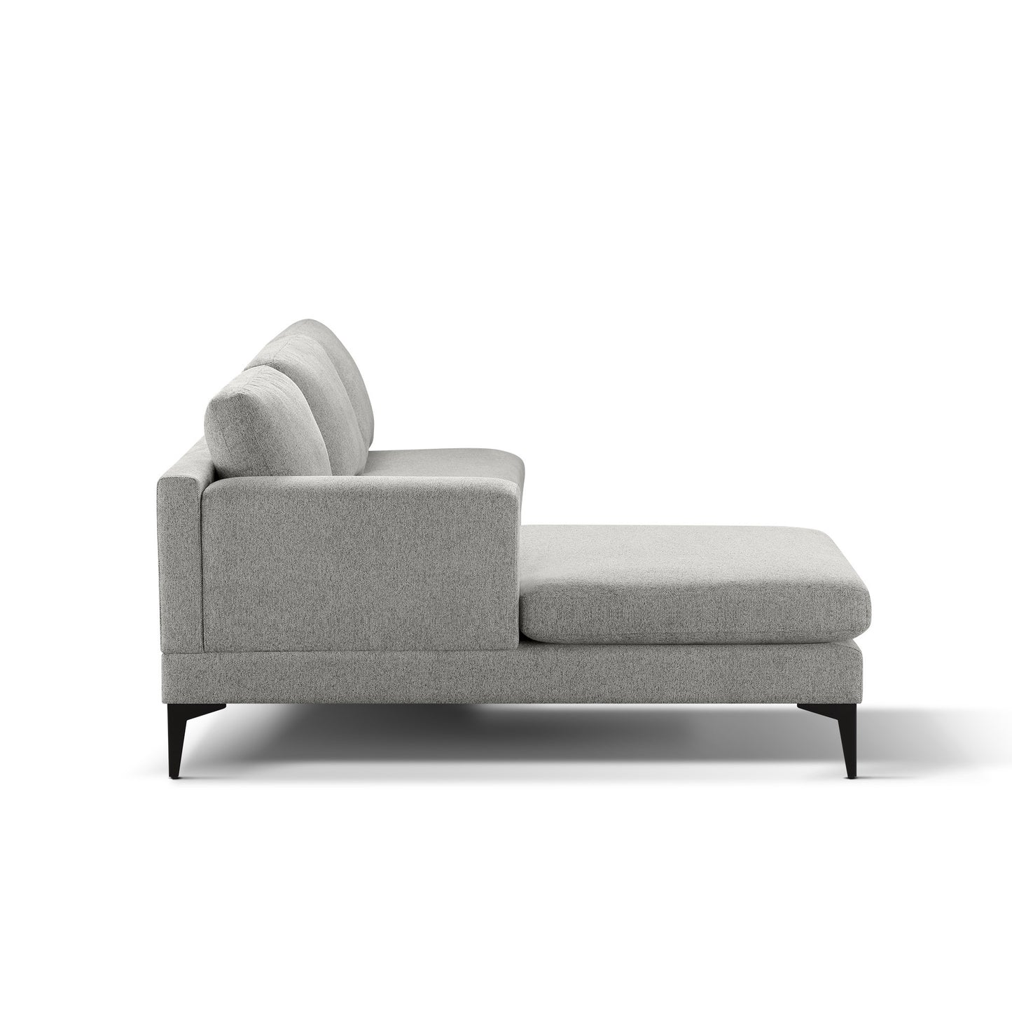 L Shape Modern Sectional L Shape Couch Sofa with Reversible Chaise and Armless 2 Seater Loveseat , 2 Piece Free Combination Sectional Couch with Left or Right Arm Facing Chaise, Texture Gray