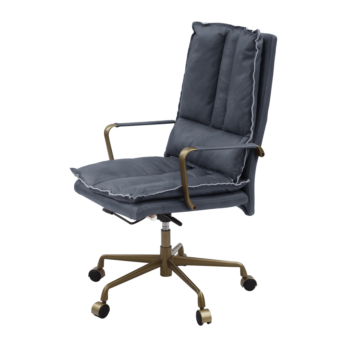 Tinzud Office Chair, Gray Leather 93165