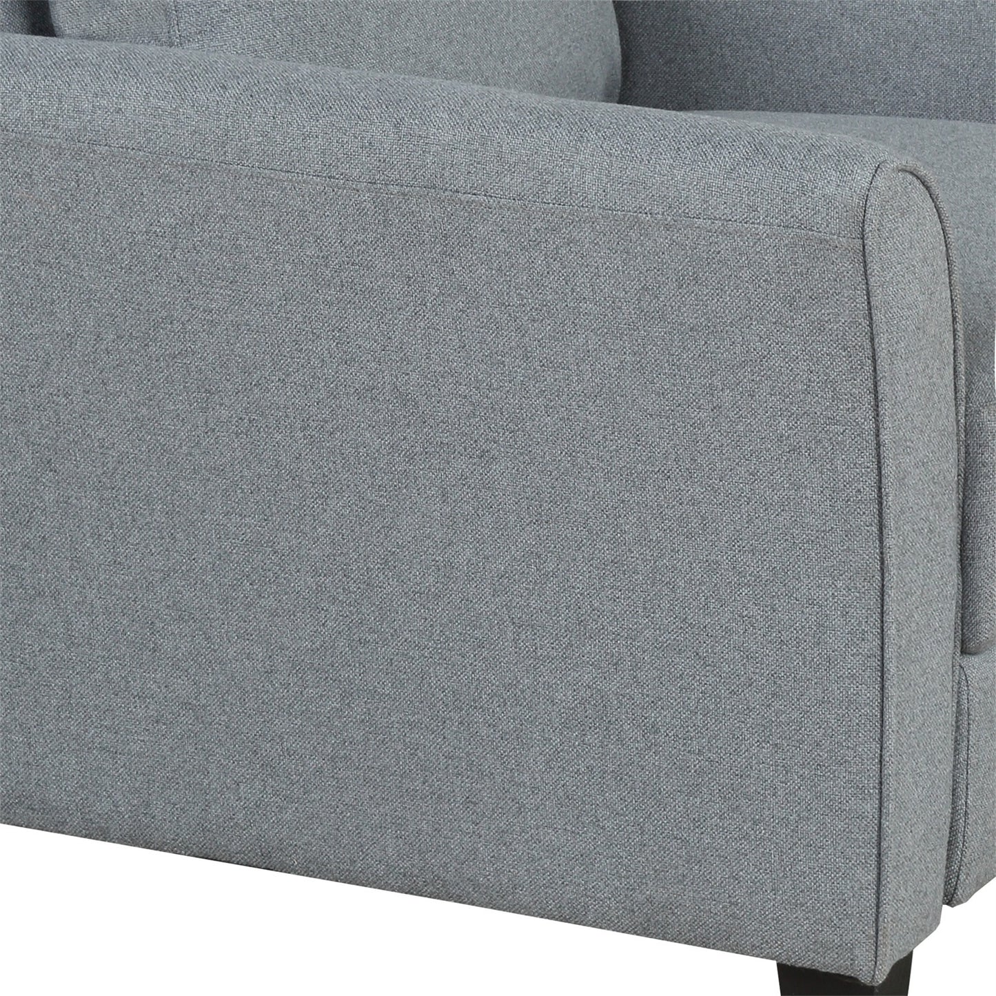 Living Room Furniture Armrest Single Sofa   and Loveseat Sofa (Gray)